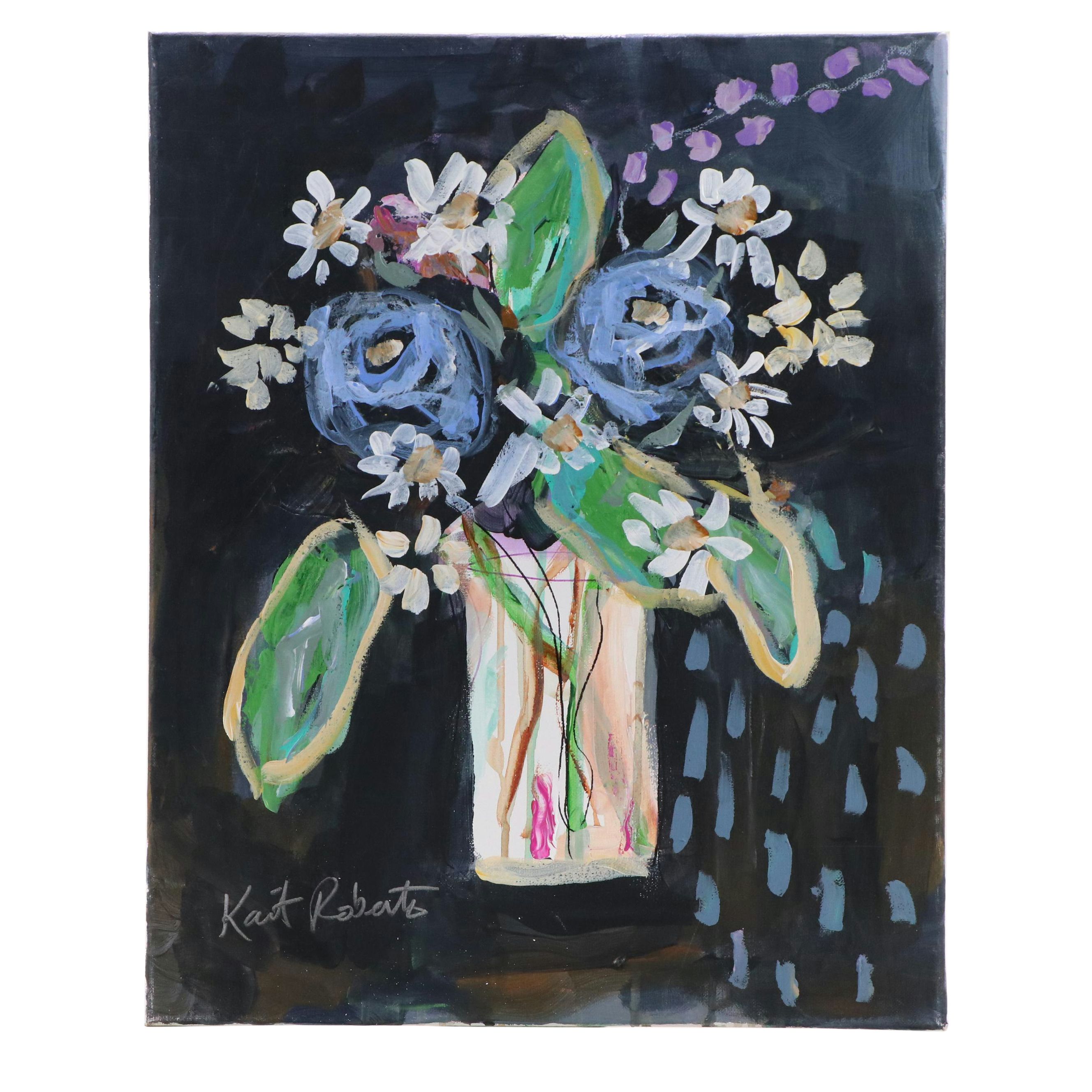 Kait Roberts Stylized Acrylic Painting "I'll Be Seeing You," 2025