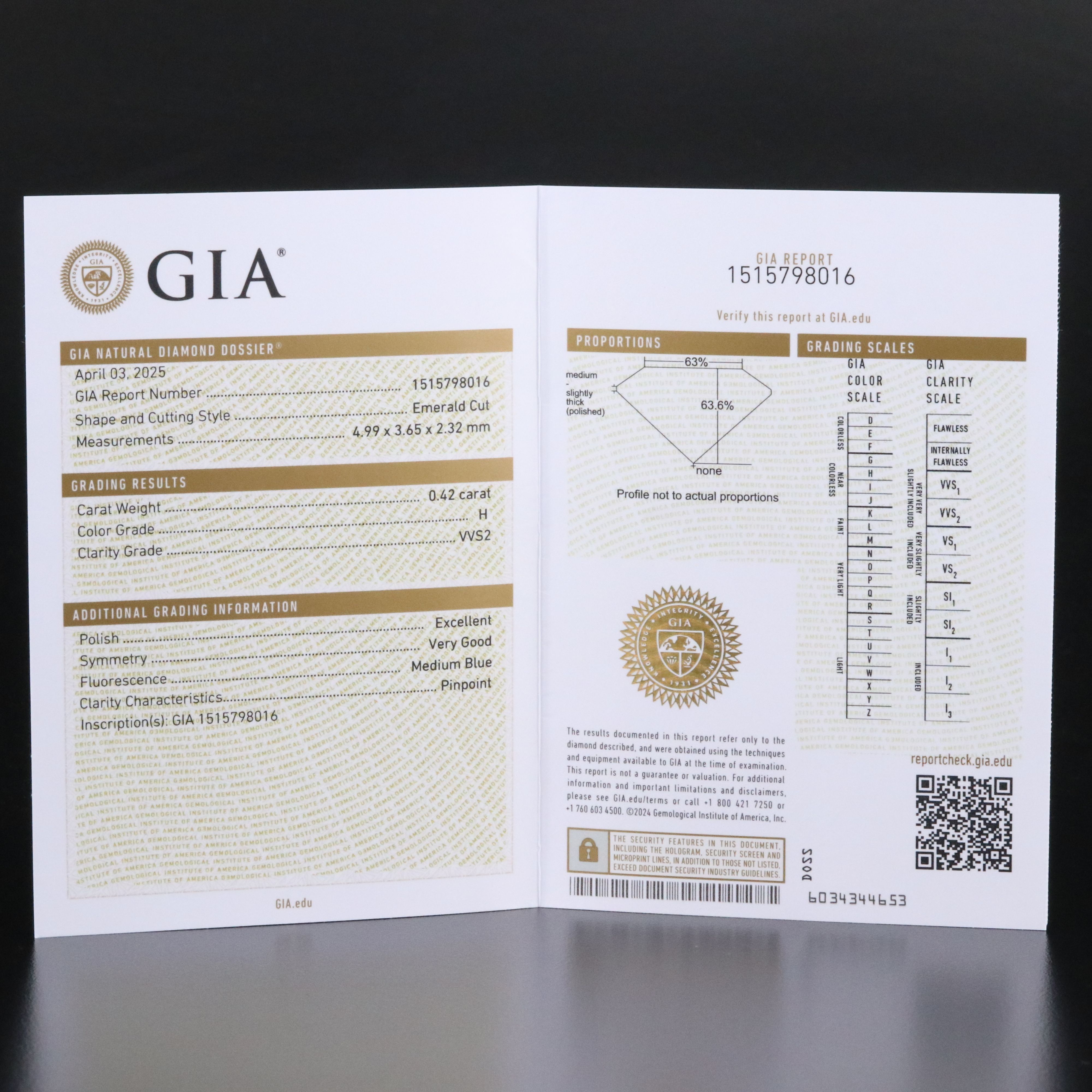 18K 1.84 CTW Diamond Ring with GIA Reports