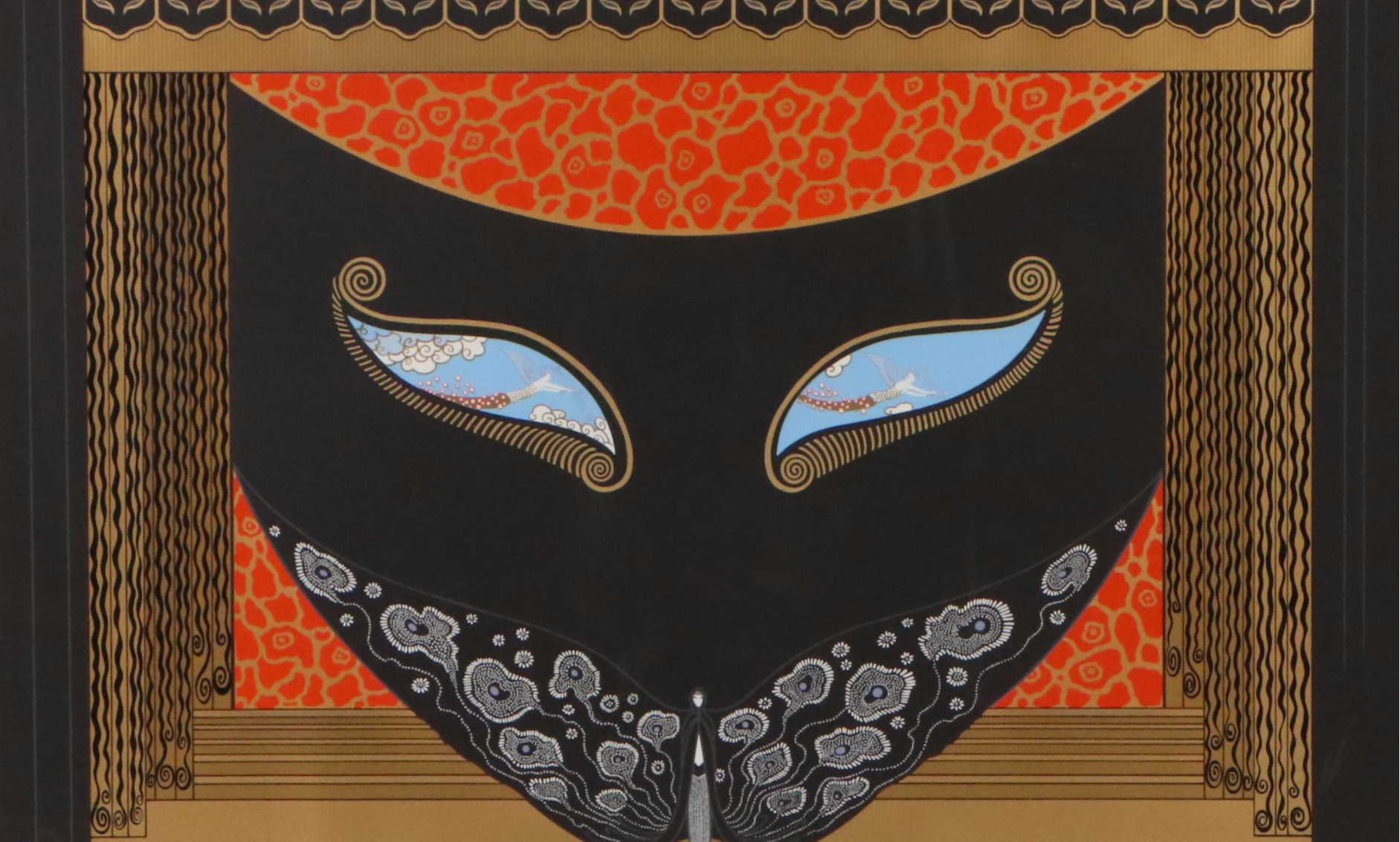 Erté Art Deco Serigraph "Eyes of Love," 1983