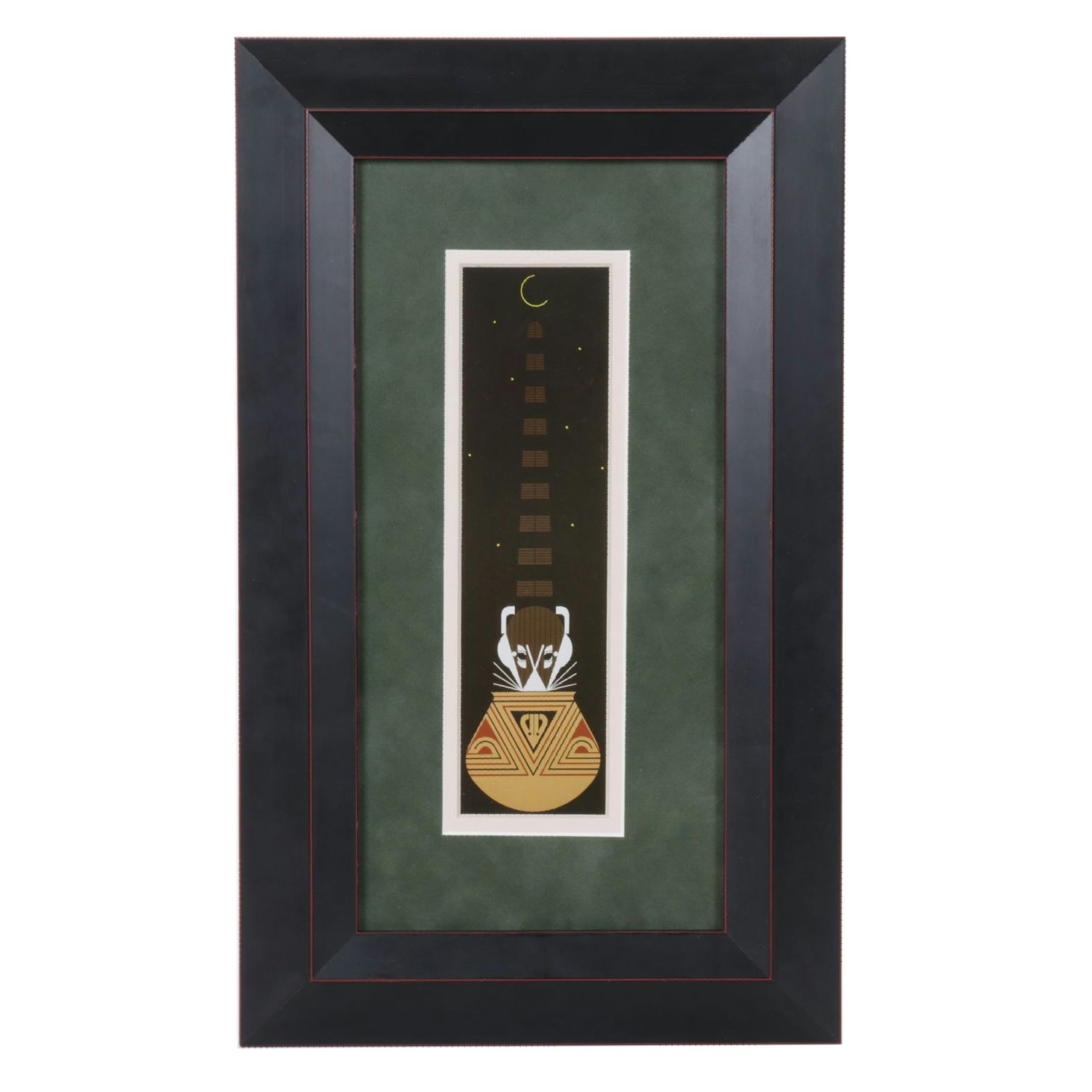 Charley Harper Offset Lithograph "Potluck", 1980