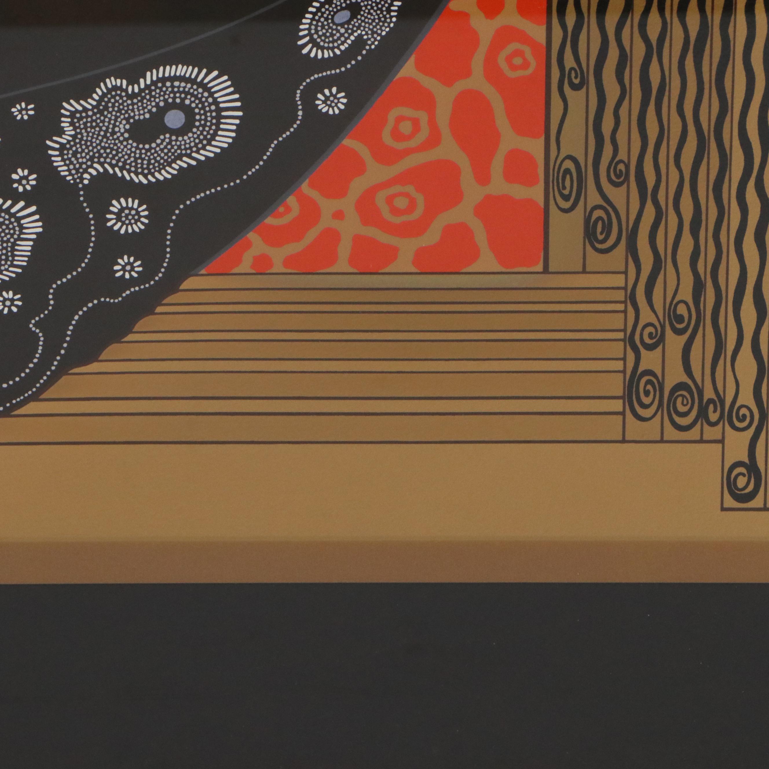 Erté Art Deco Serigraph "Eyes of Jealousy," 1983