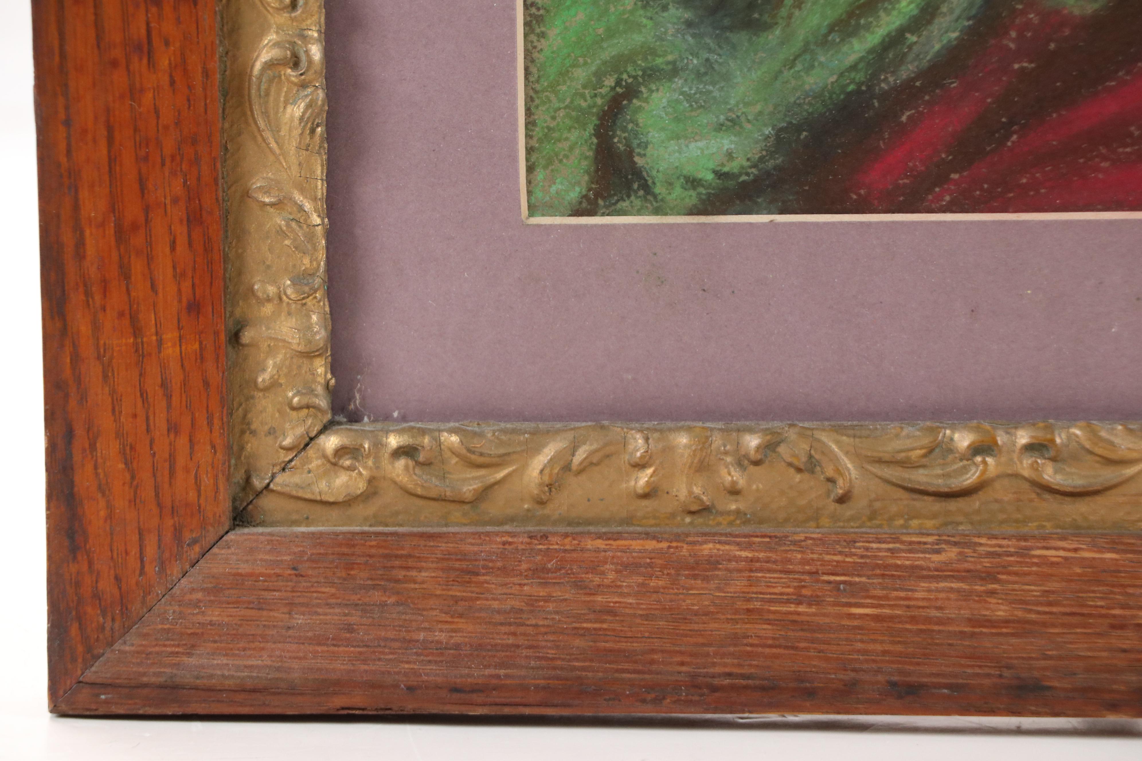 E. J. Turner Floral Still Life Pastel Drawing, 1949