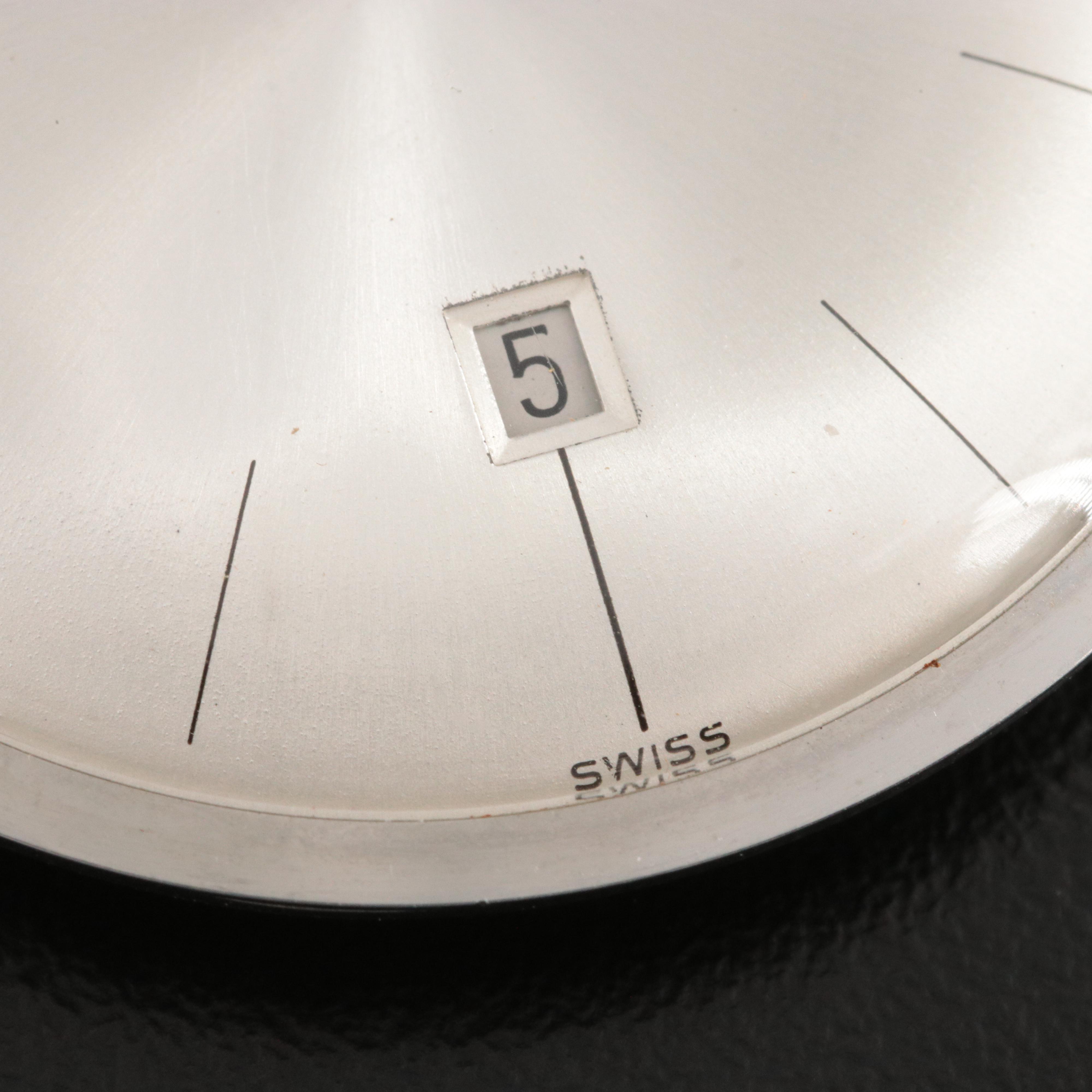 Juvenia Thin Stainless Steel Stem Wind Pocket Watch