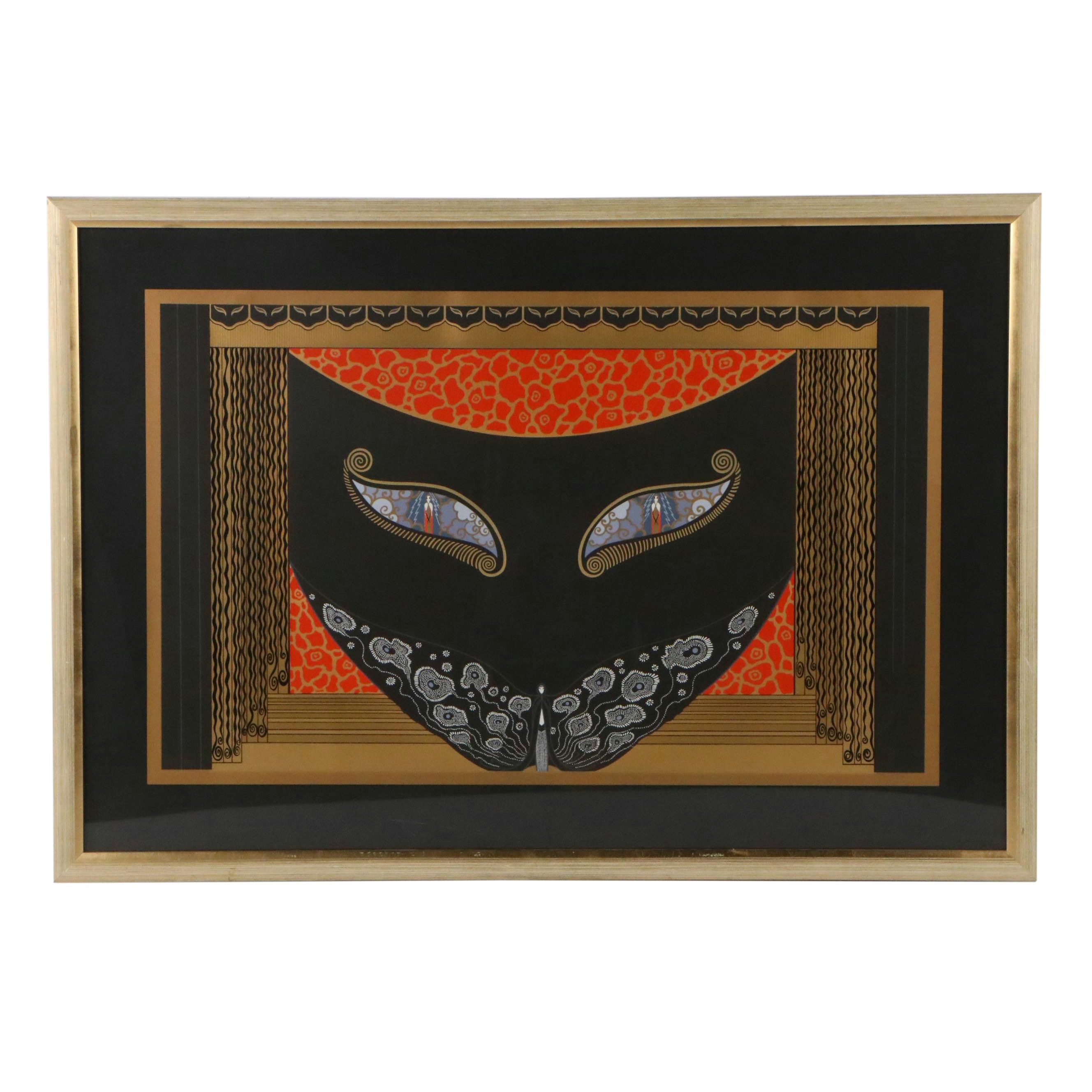 Erté Art Deco Serigraph "Eyes of Jealousy," 1983