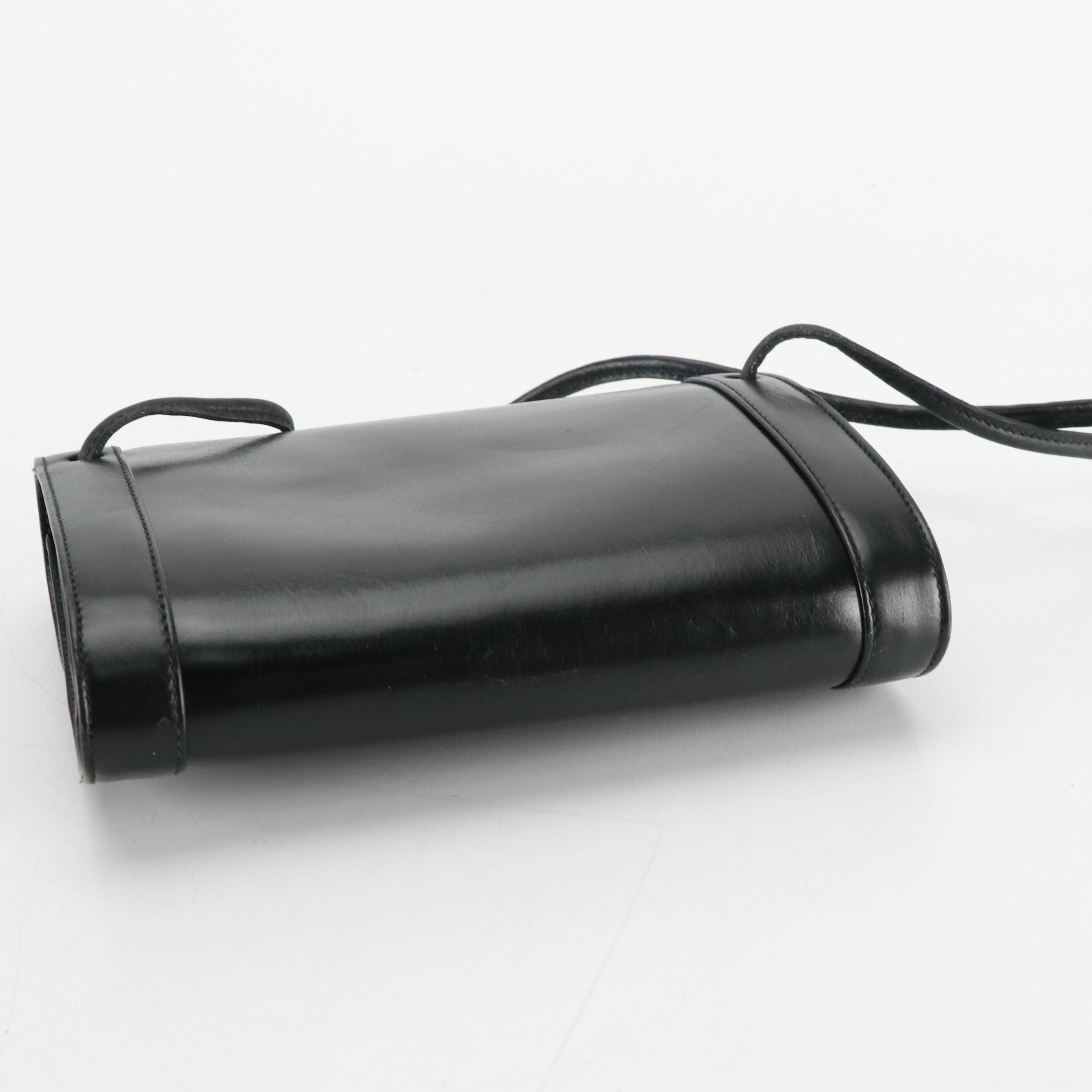 Gucci Navy Blue Leather Front-Flap Crossbody Bag