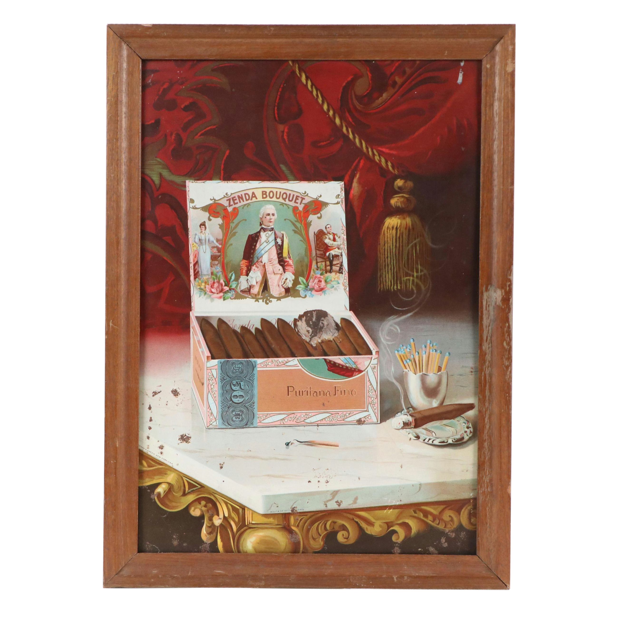 Wolf & Co. Chromolithograph La Zenda Cigars Advertisement Illustration