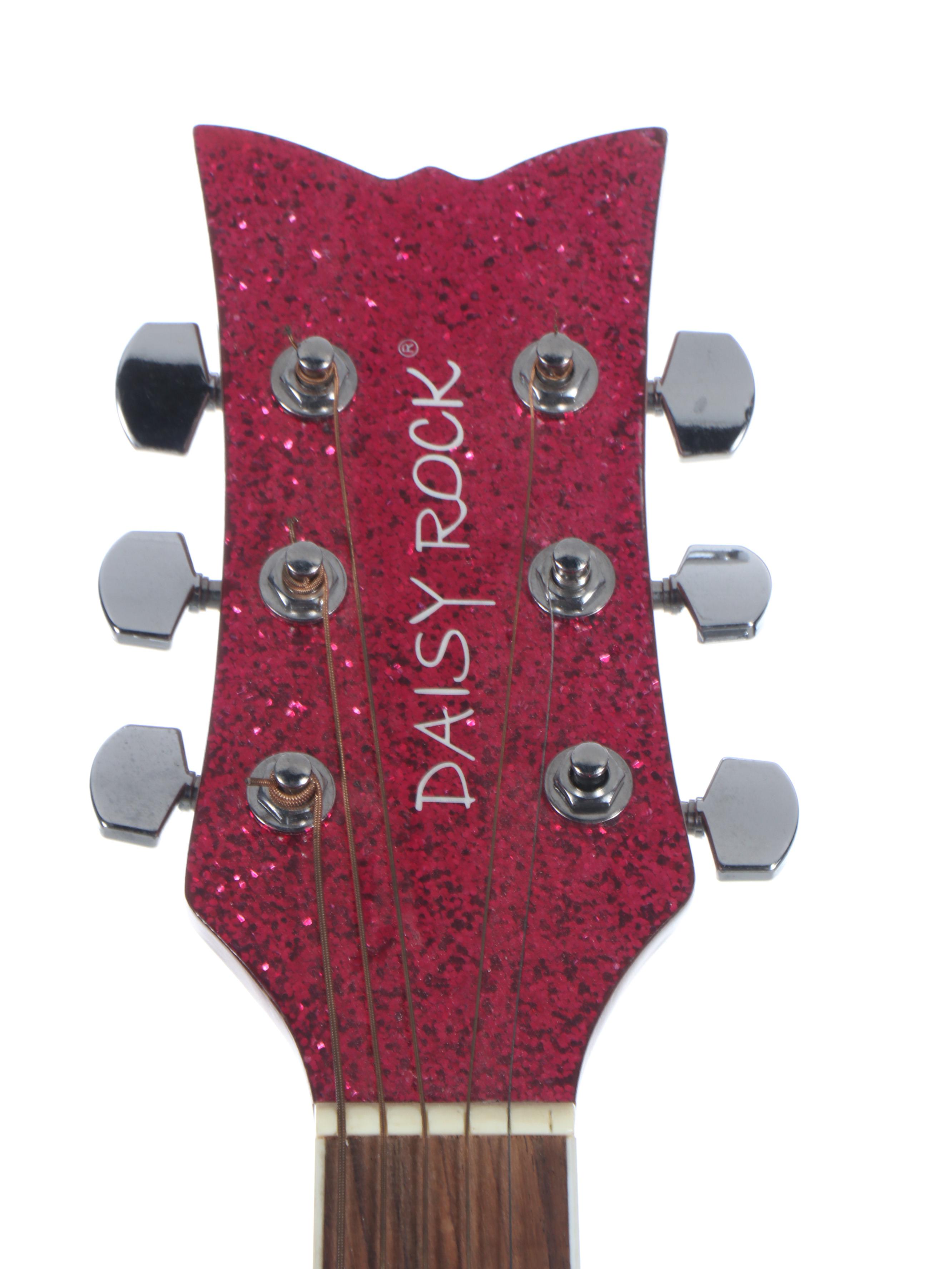Girl Guitars "Daisy Rock" Ruby Glitter Acoustic Guitar