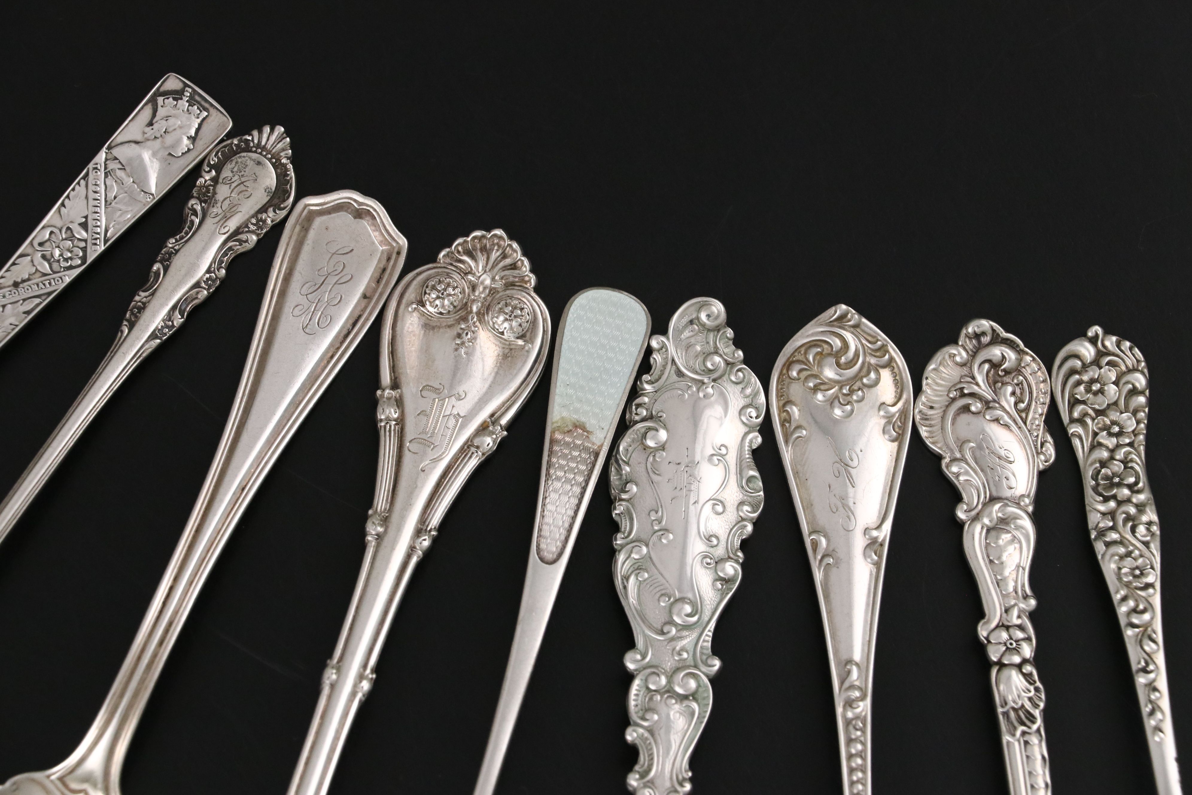 Mappin & Webb Sterling 1952 Coronation Spoon with Parcel Gilt and Other Utensils