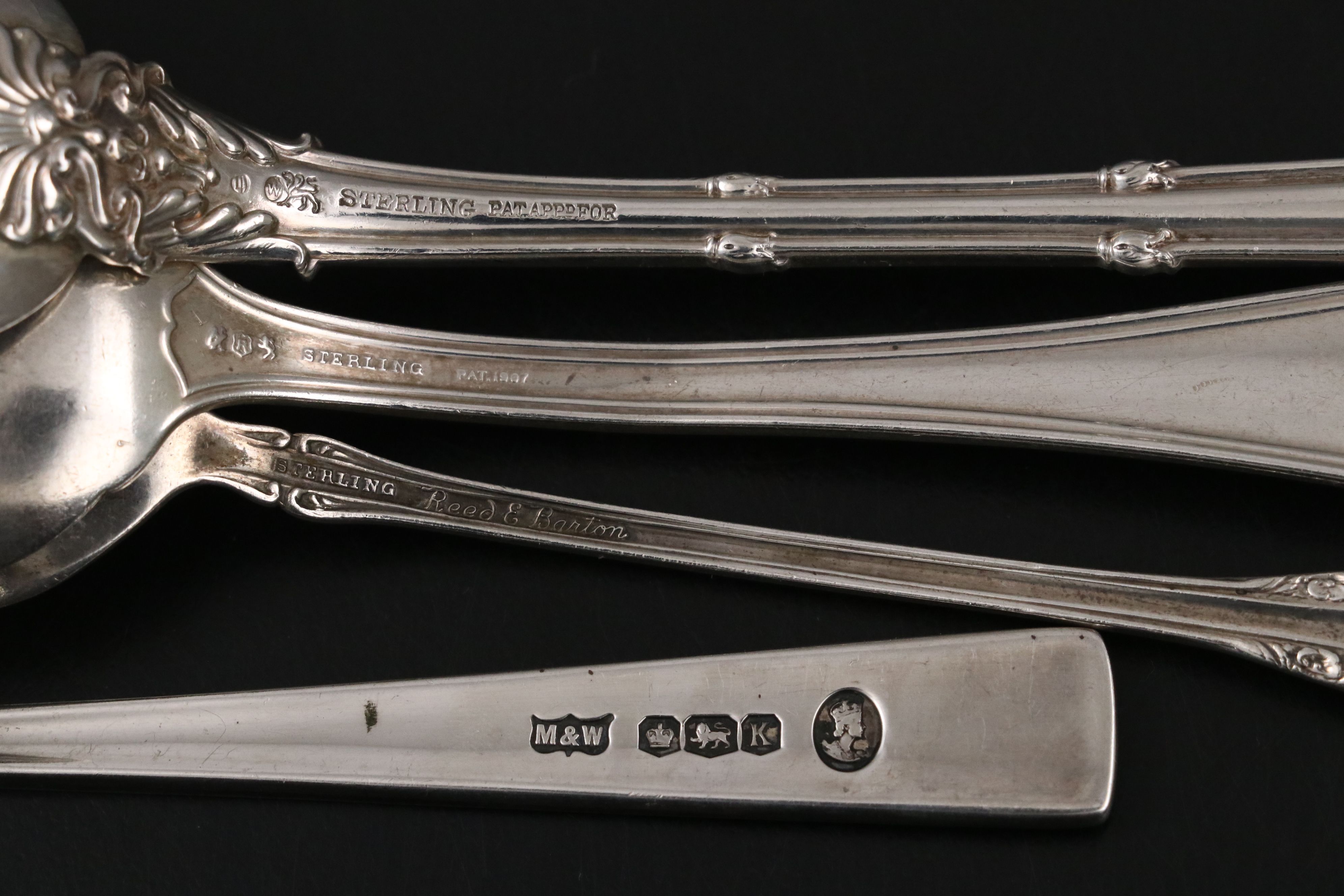 Mappin & Webb Sterling 1952 Coronation Spoon with Parcel Gilt and Other Utensils