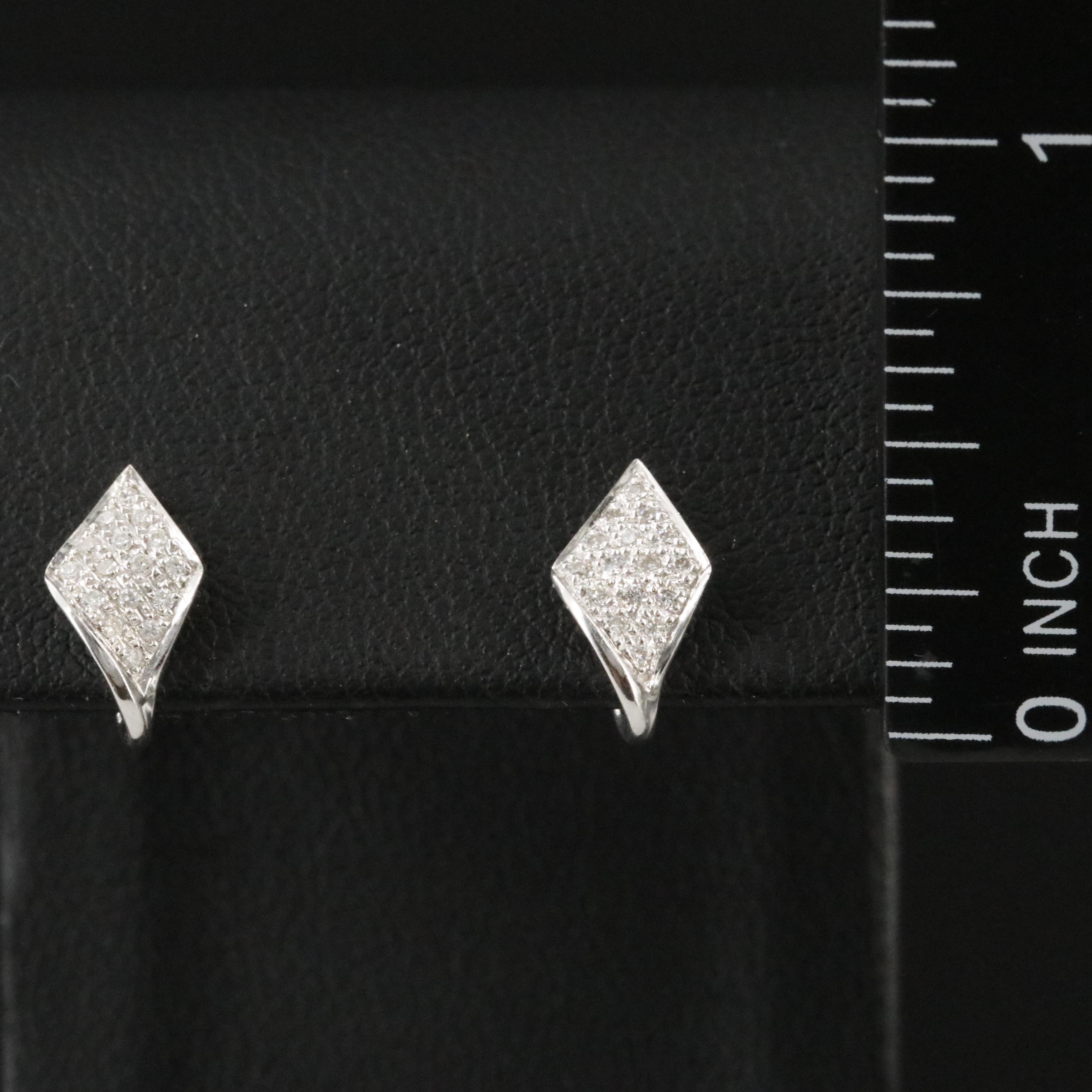 18K 0.16 CTW Diamond J Hoop Earrings