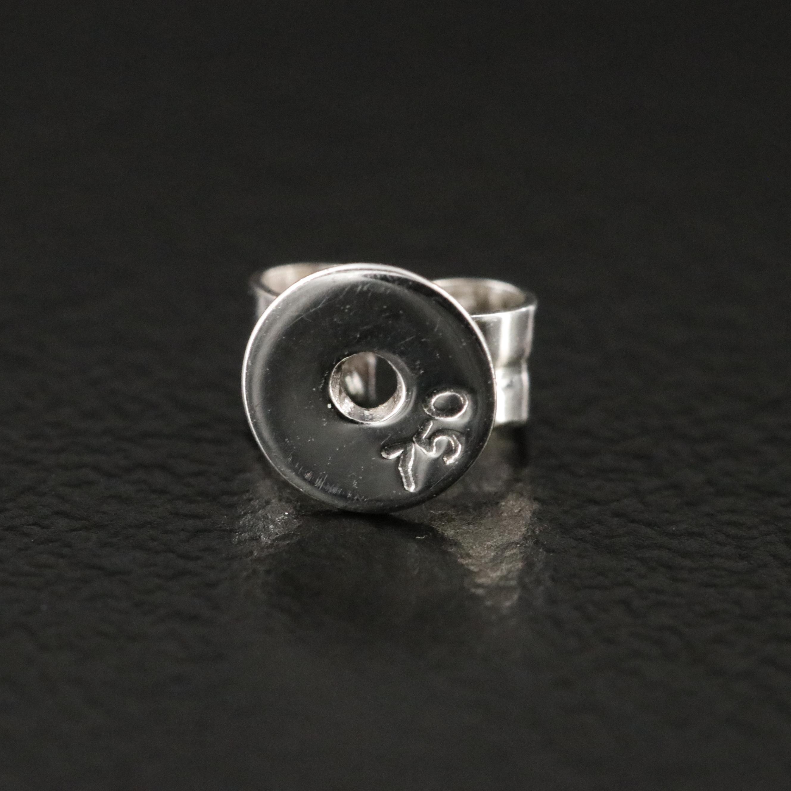 18K 0.16 CTW Diamond J Hoop Earrings