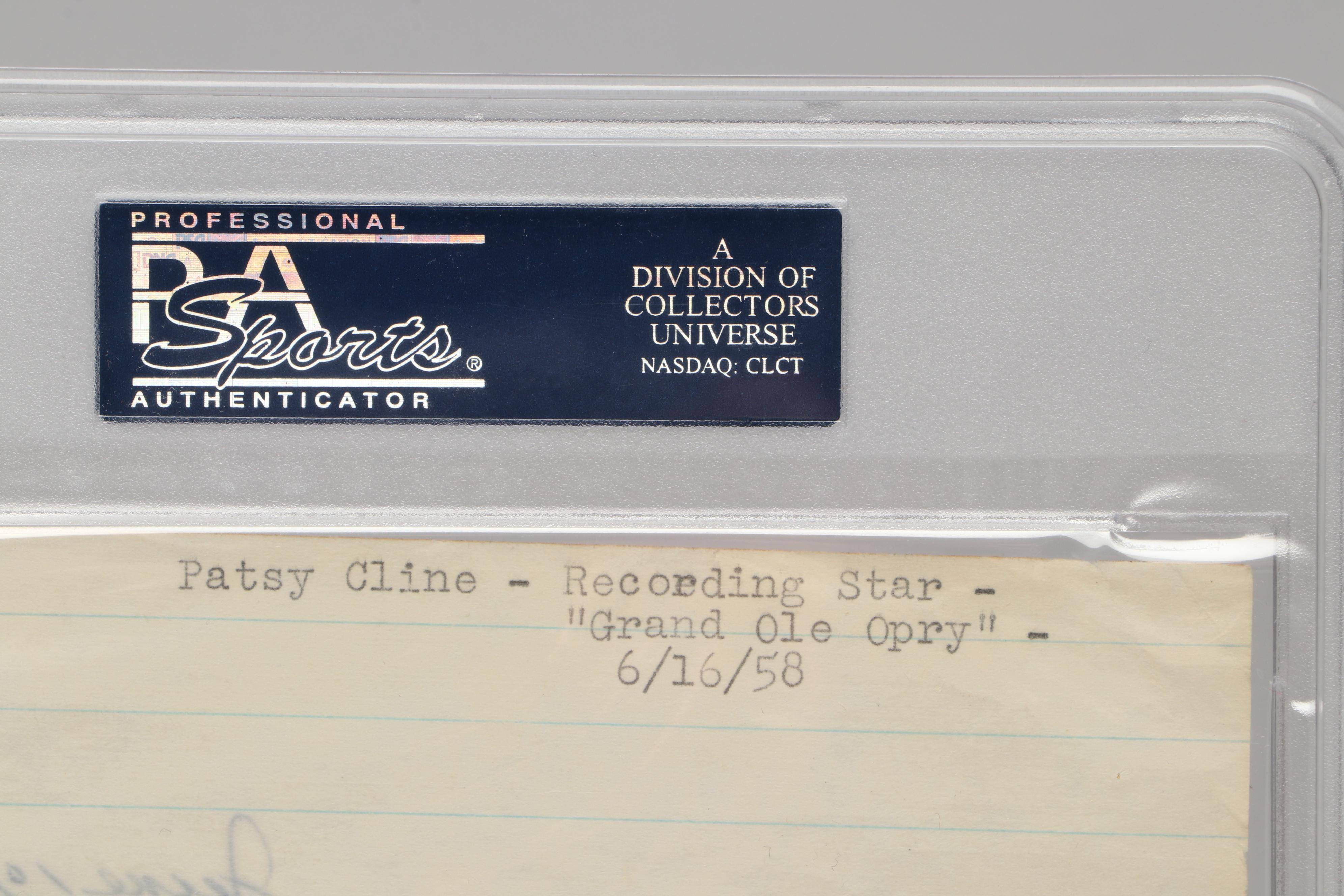 Patsy Cline Signed Letter with Sheet Music and CD