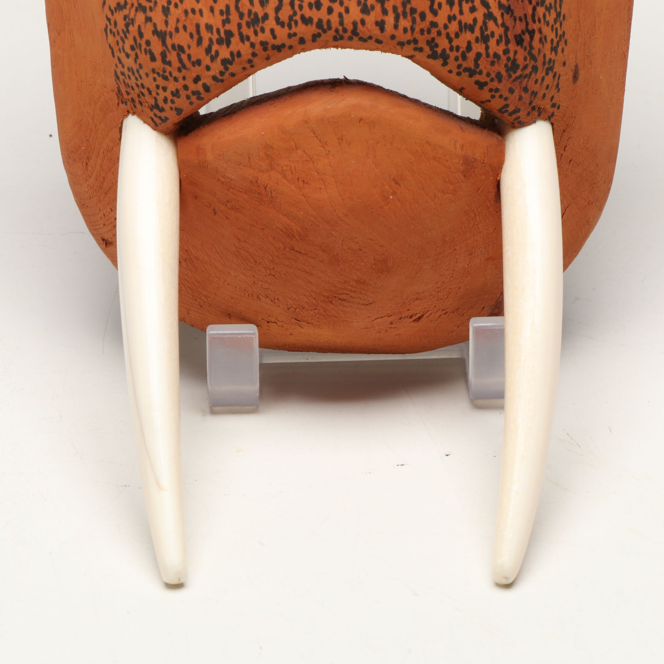 Frank Ellanna Inūpiat Wood and Ivory Walrus Mask, Late 20th Century