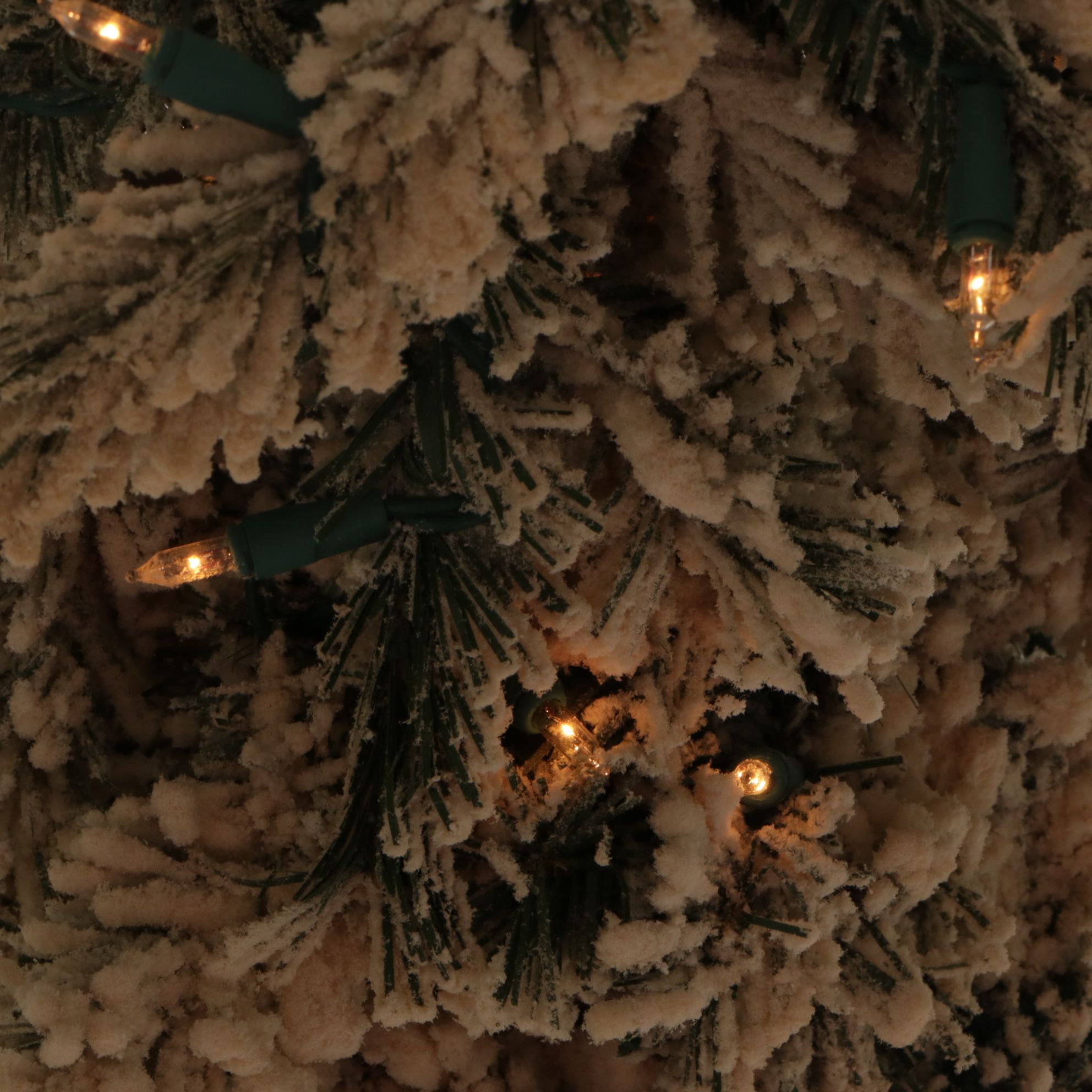 5' Pre-Lit Flocked and Downswept Artificial Christmas Tree