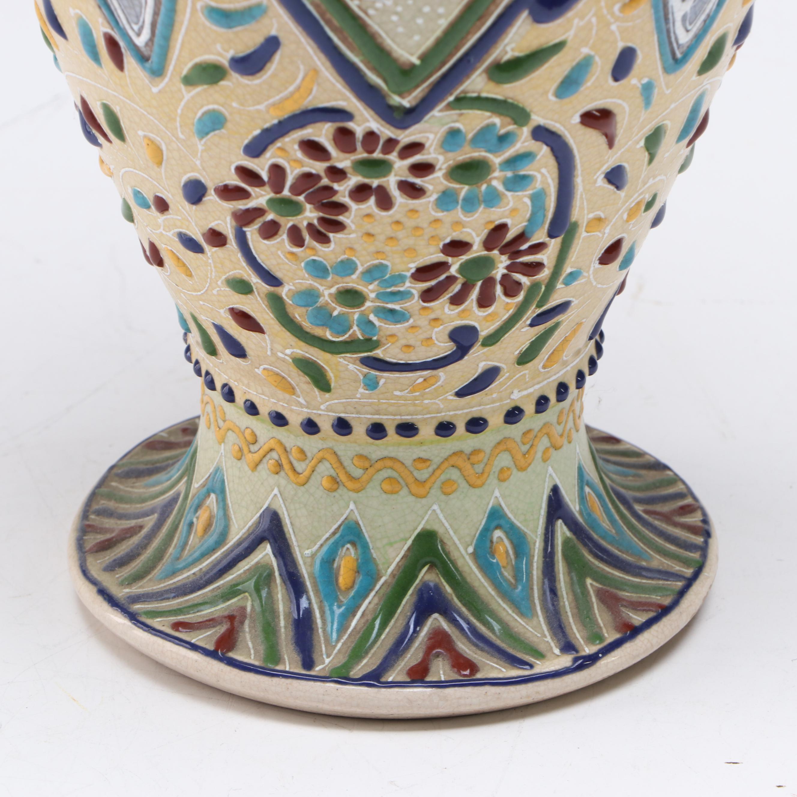 Art Nouveau Style Moriage Accented Vase, Early 20th Century