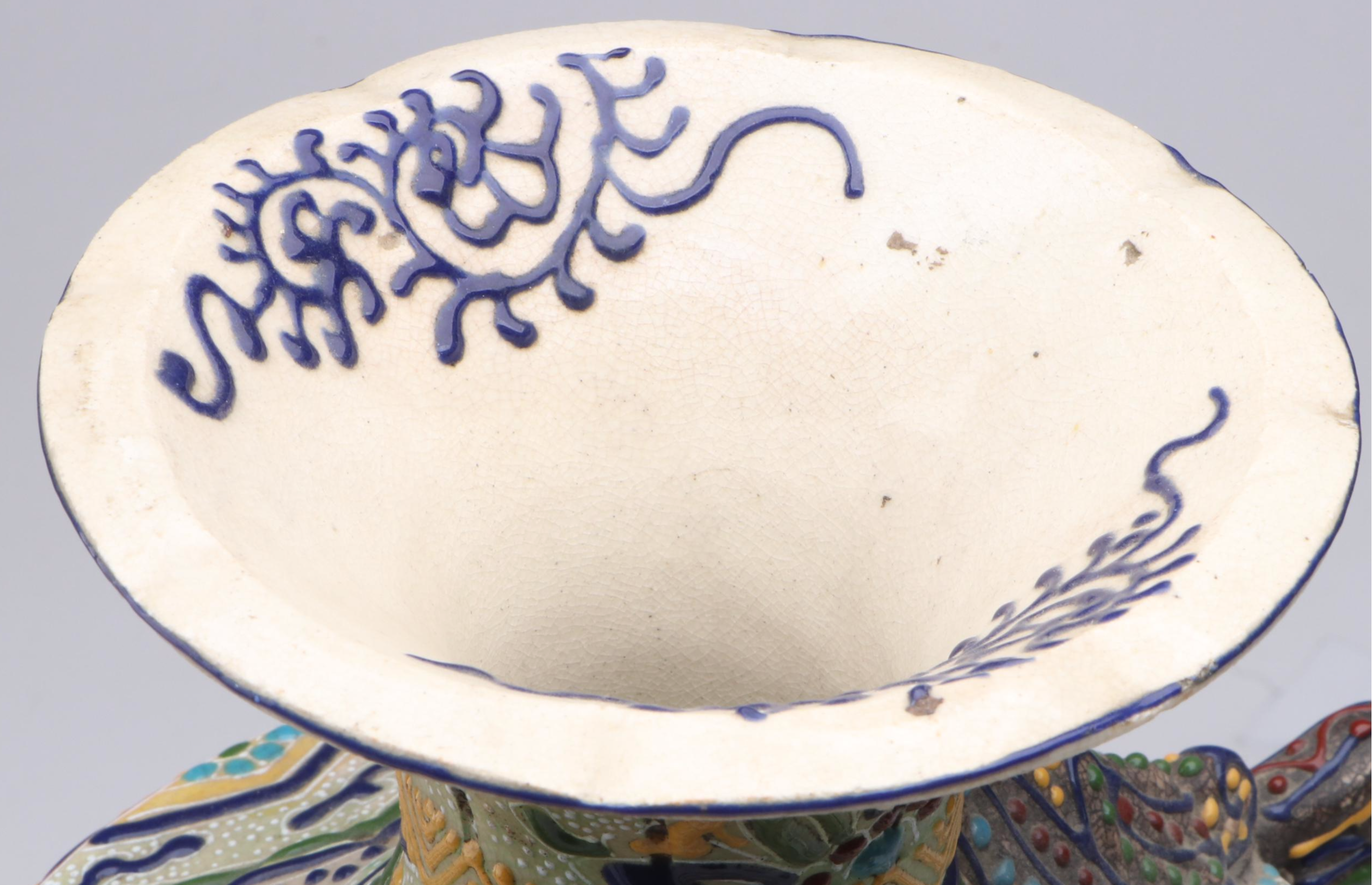 Art Nouveau Style Moriage Accented Vase, Early 20th Century