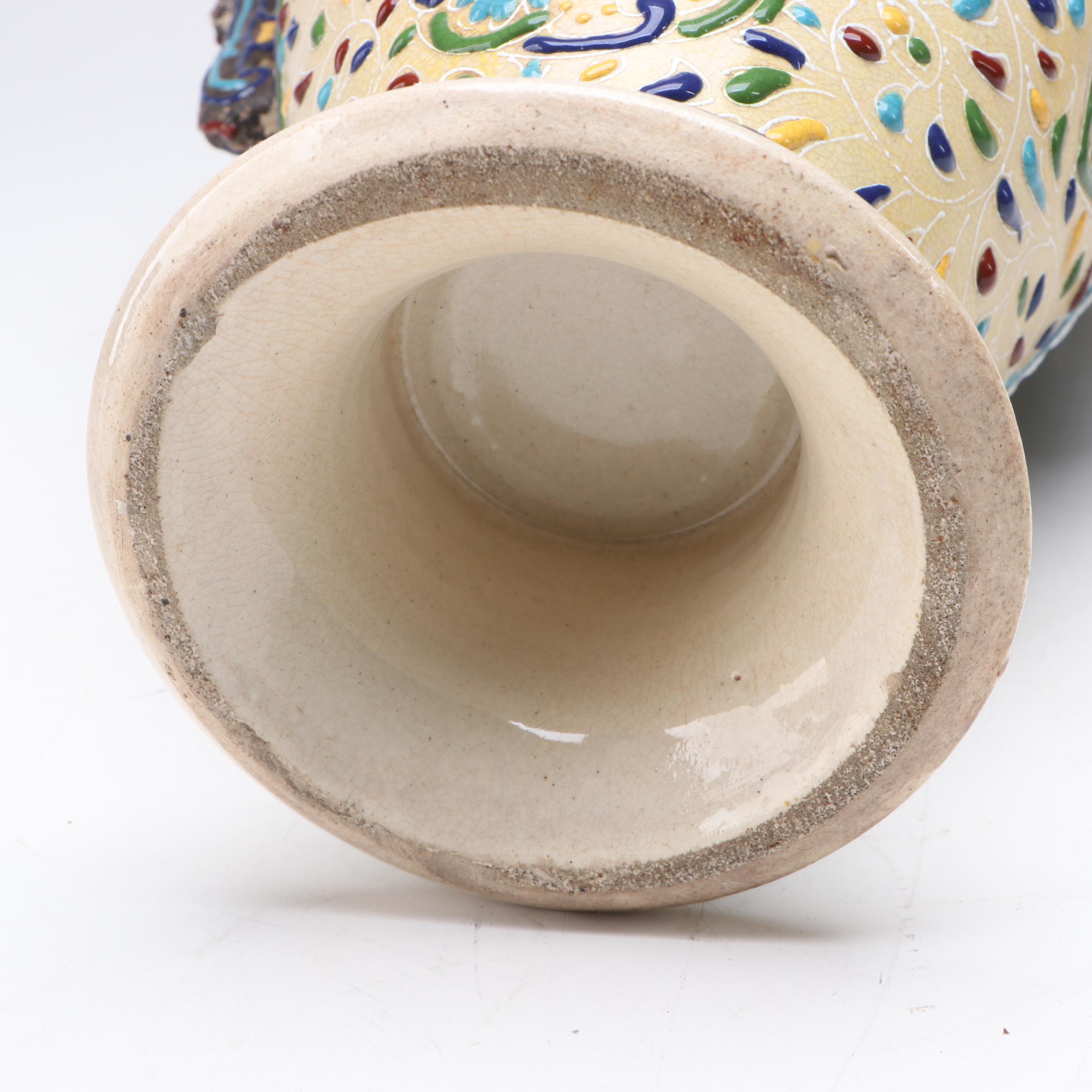 Art Nouveau Style Moriage Accented Vase, Early 20th Century