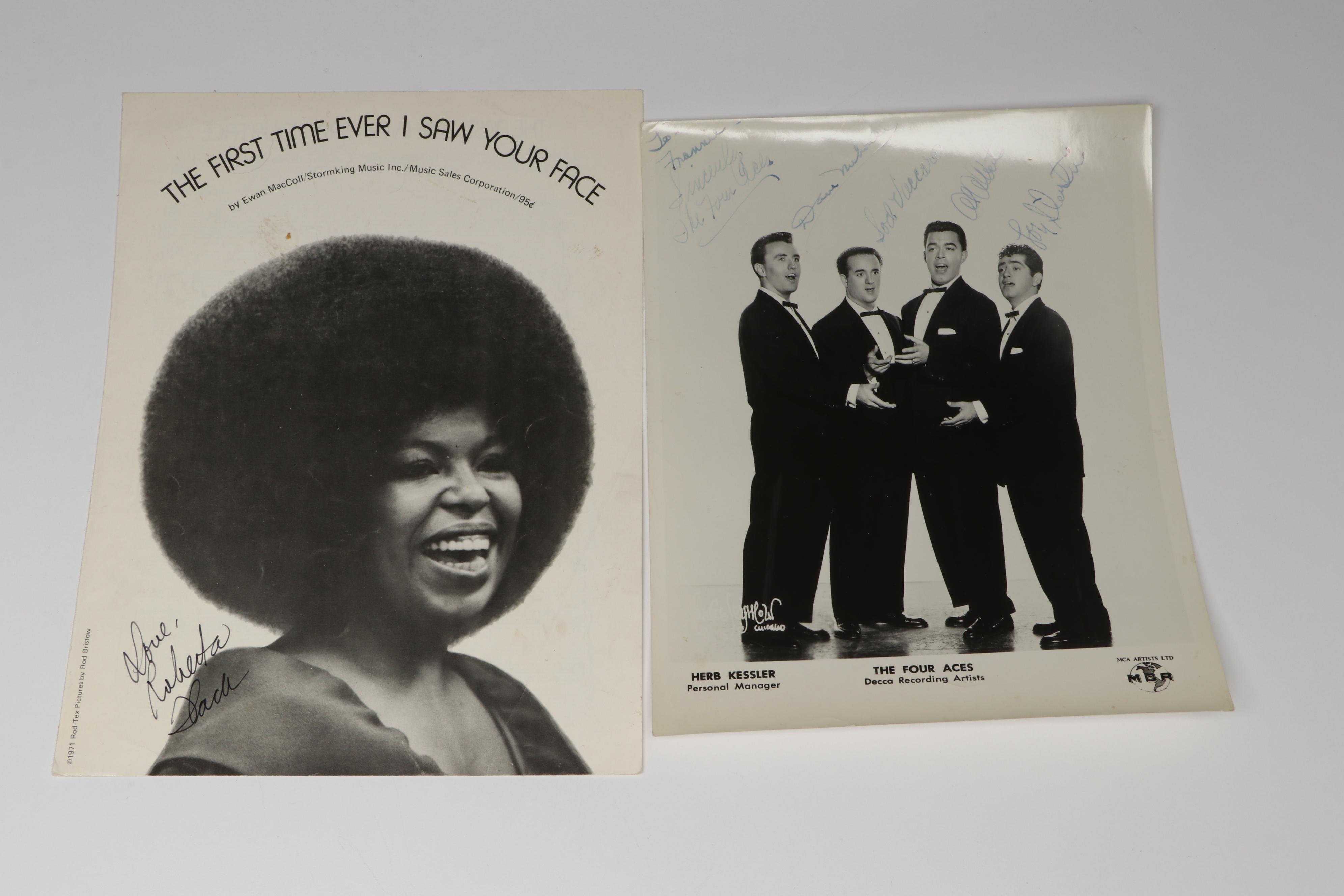 Sonny James, Neil Sedaka, Buddy Knox with More Signed Photos and Flyers