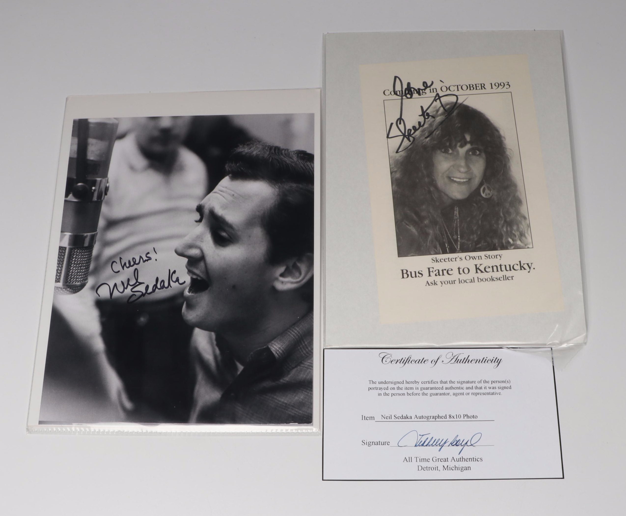 Sonny James, Neil Sedaka, Buddy Knox with More Signed Photos and Flyers