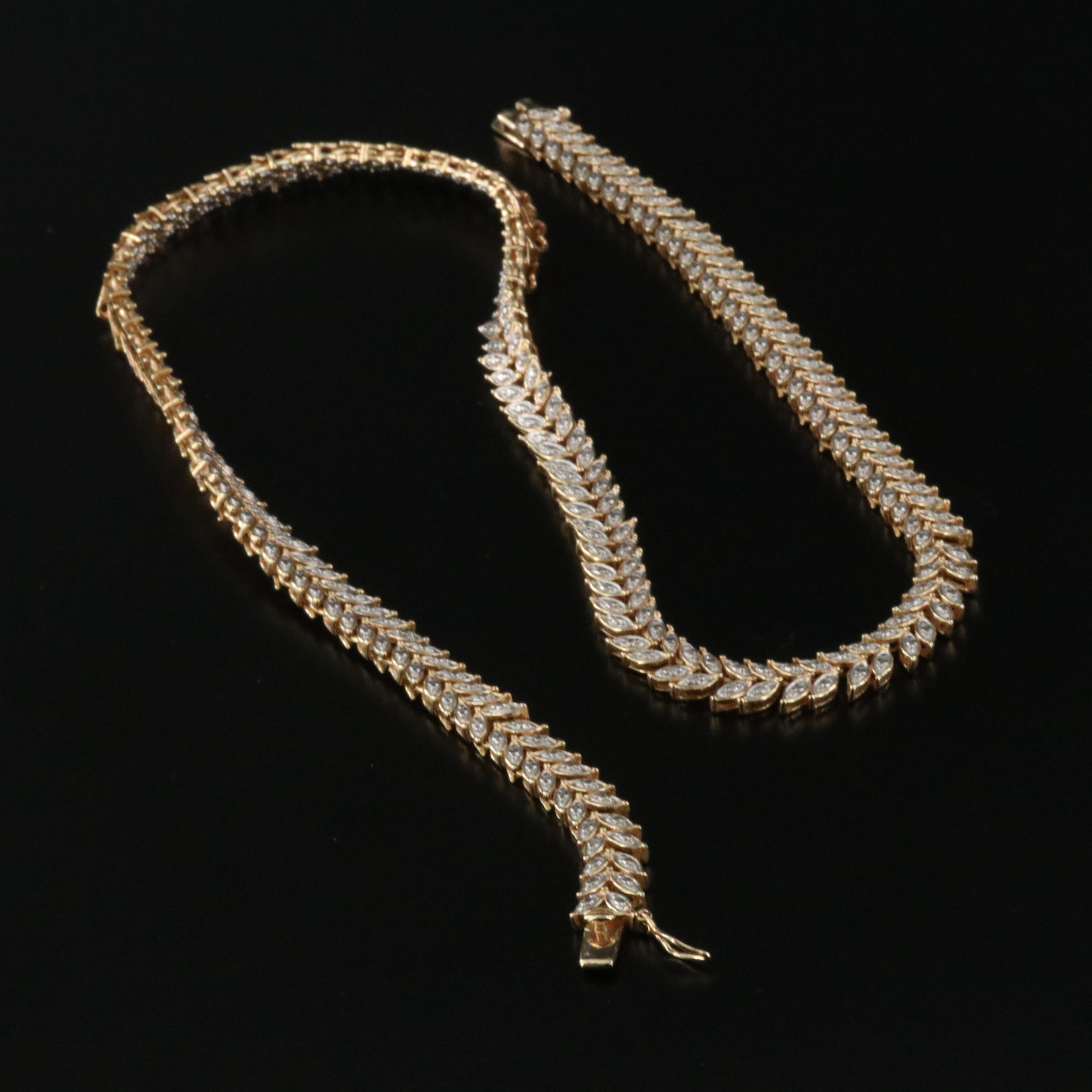 Sterling Diamond Accented Foliate Necklace