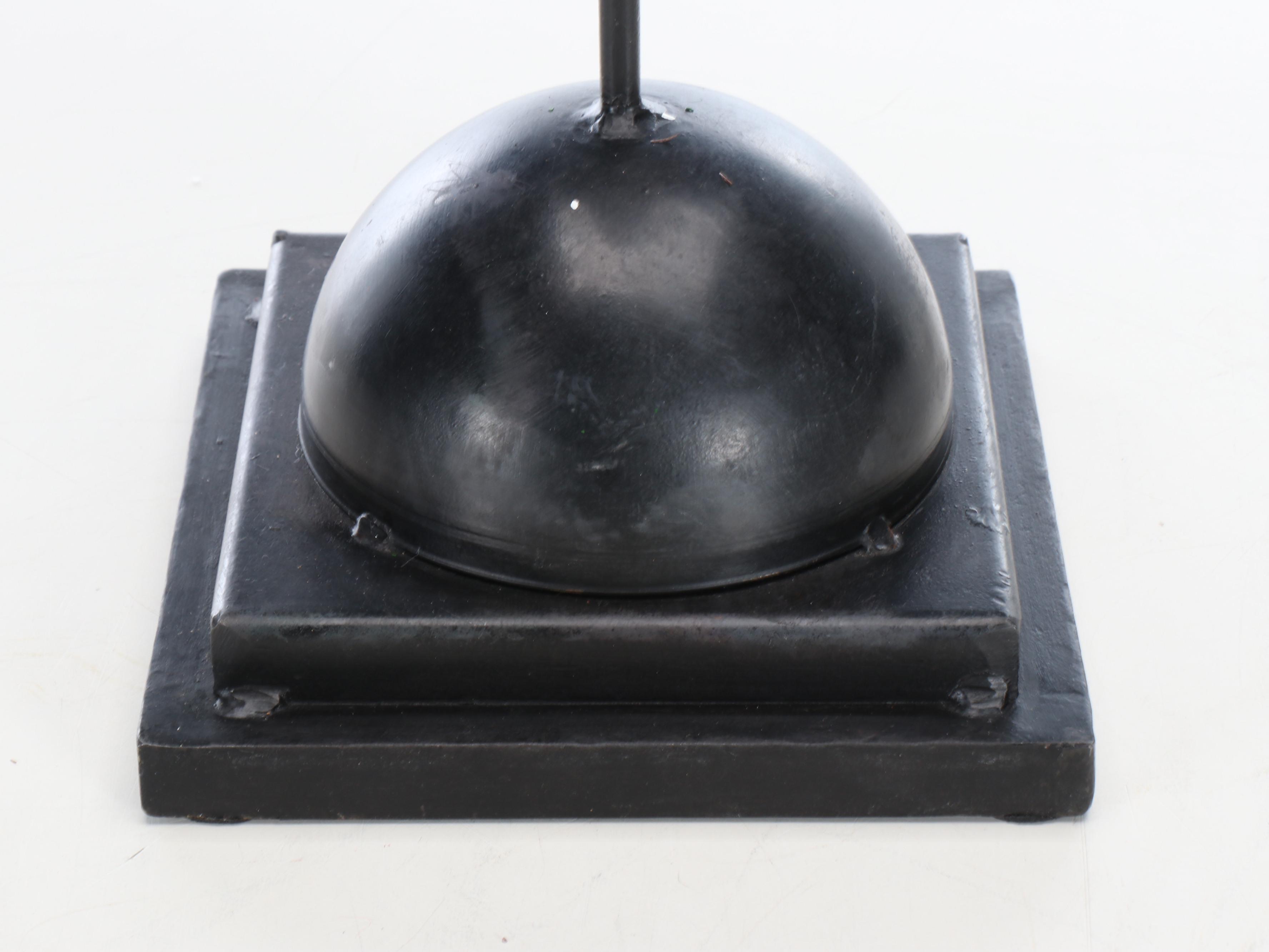 Folk Art Style Wrought Iron Rooster Pillar Candle Holder