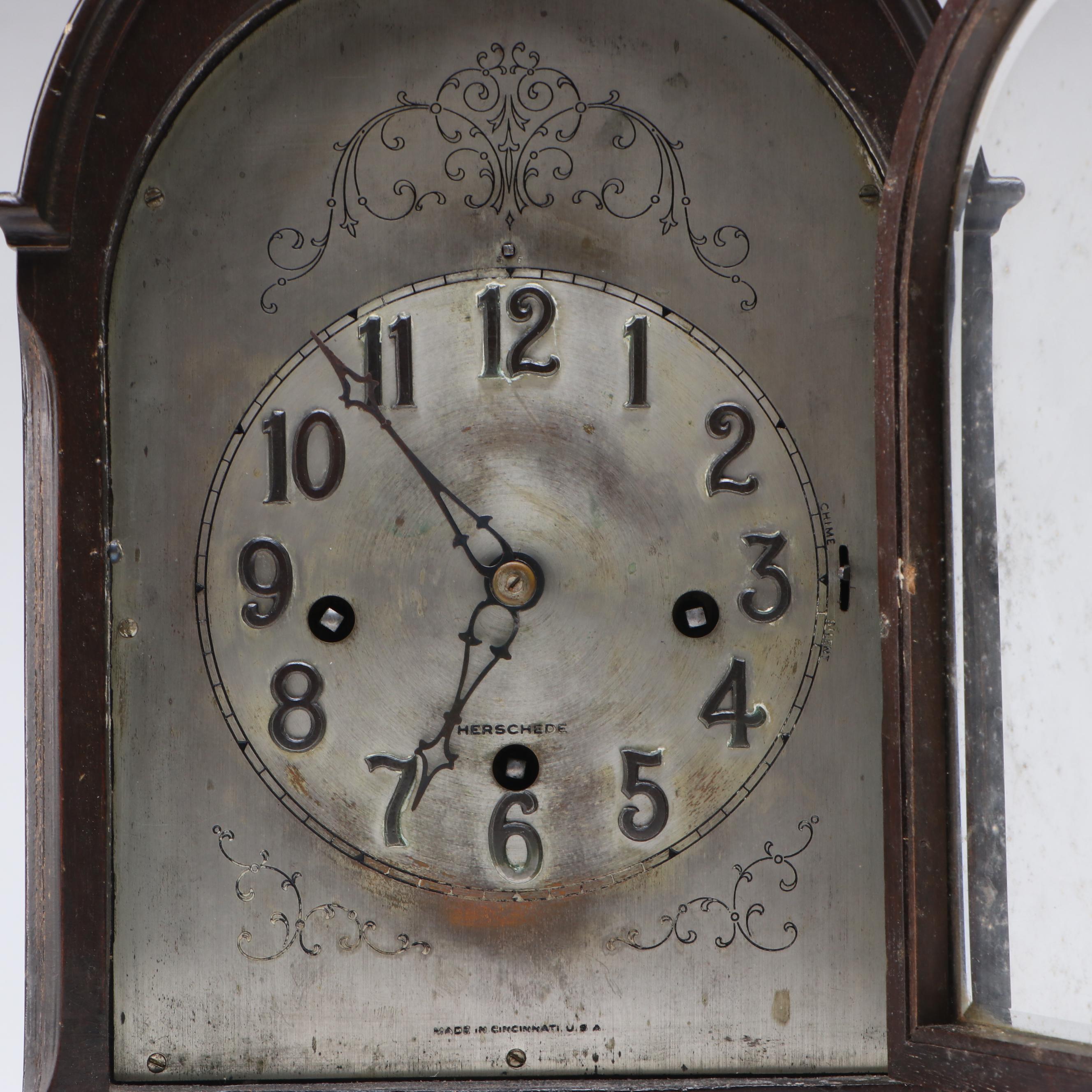 Herschede Hall Wooden Mantel Clock
