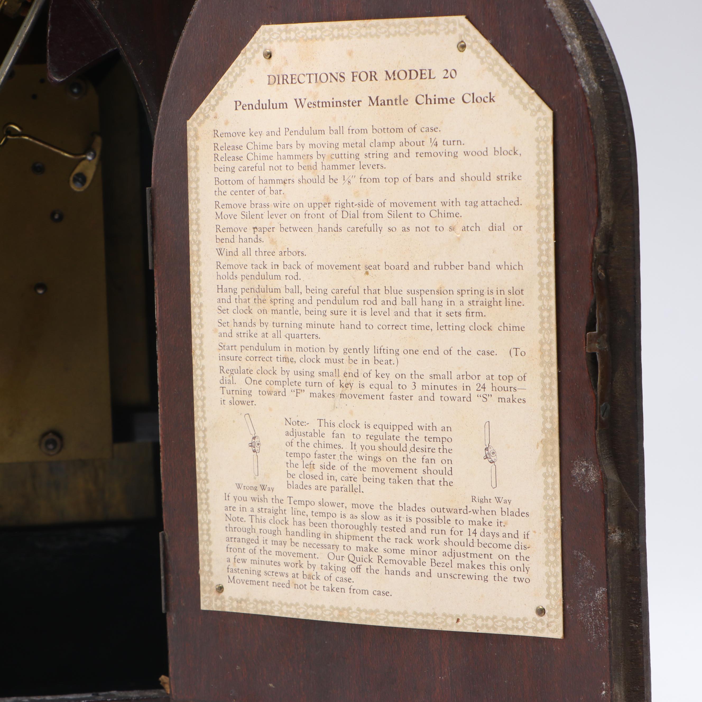 Herschede Hall Wooden Mantel Clock