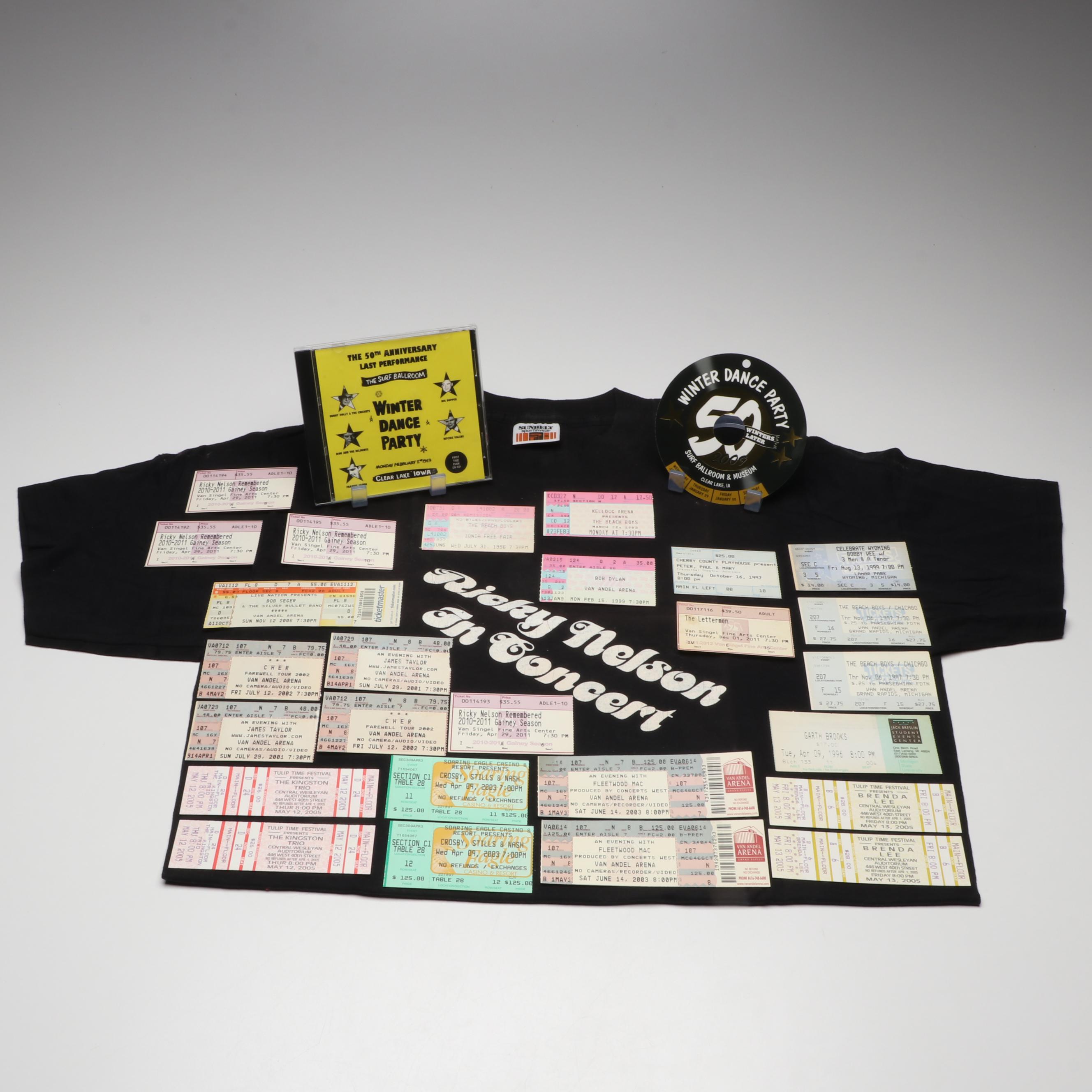Beach Boys, Fleetwood Mac, Ricky Nelson with Other Tickets, T-Shirt and More