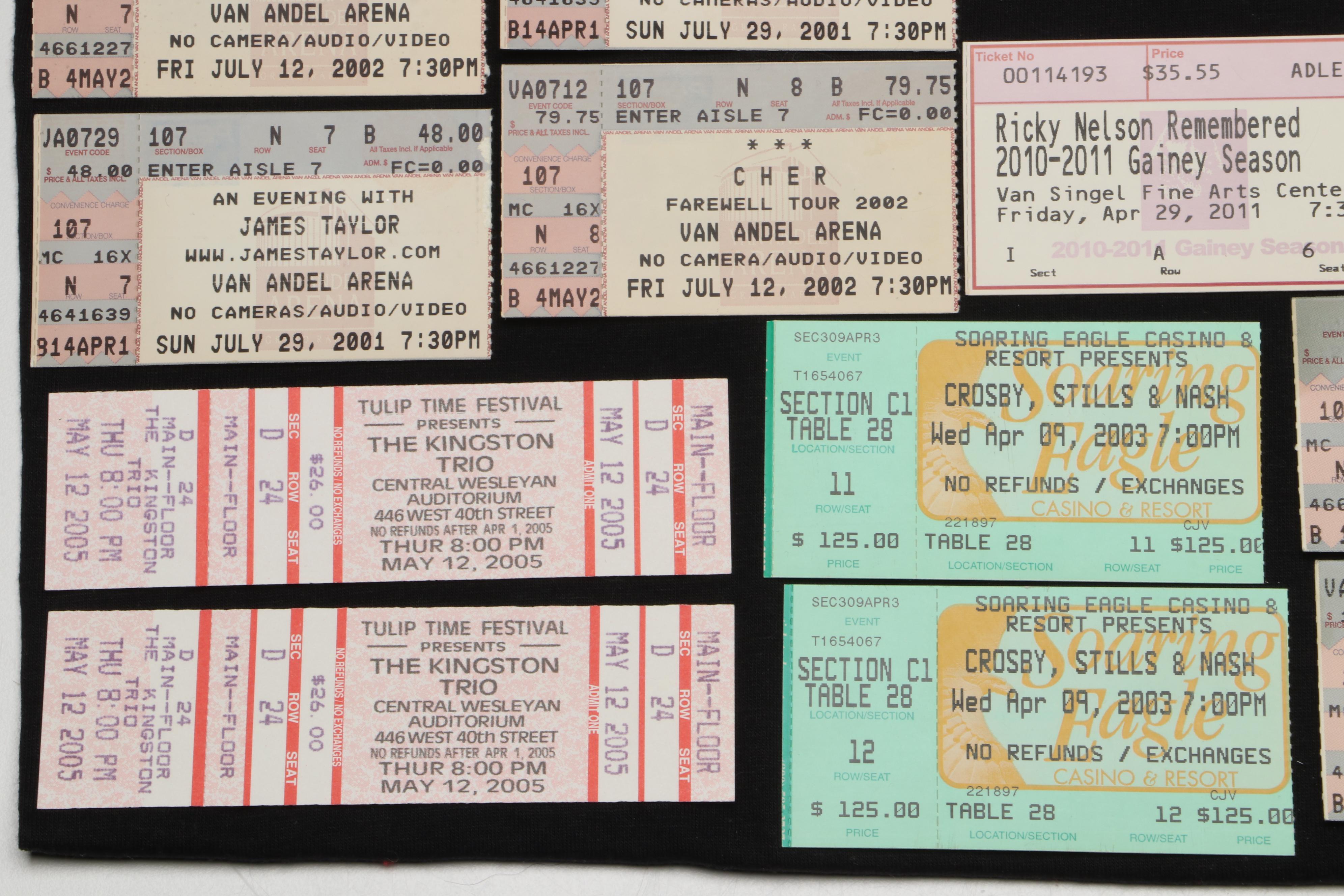 Beach Boys, Fleetwood Mac, Ricky Nelson with Other Tickets, T-Shirt and More