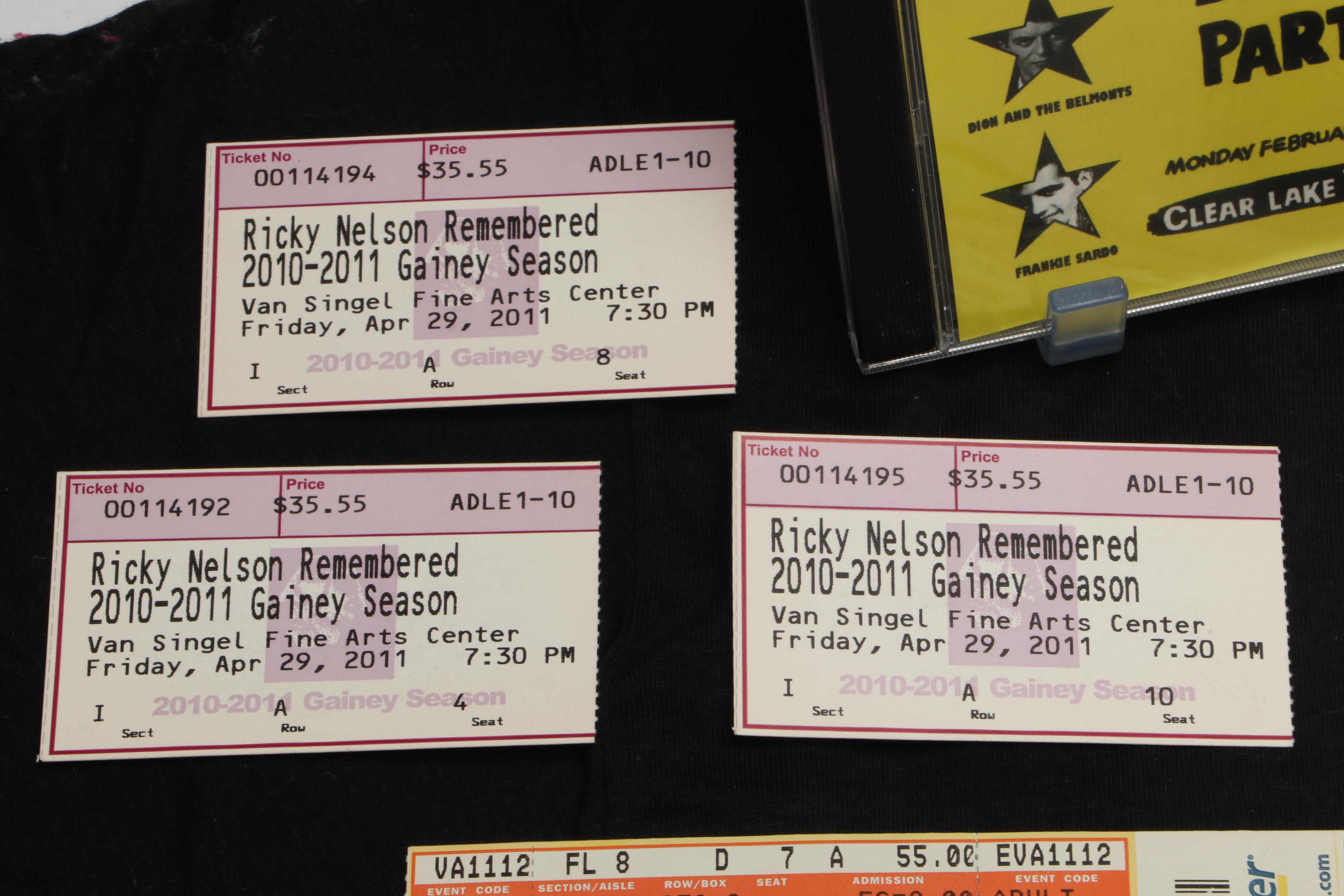 Beach Boys, Fleetwood Mac, Ricky Nelson with Other Tickets, T-Shirt and More