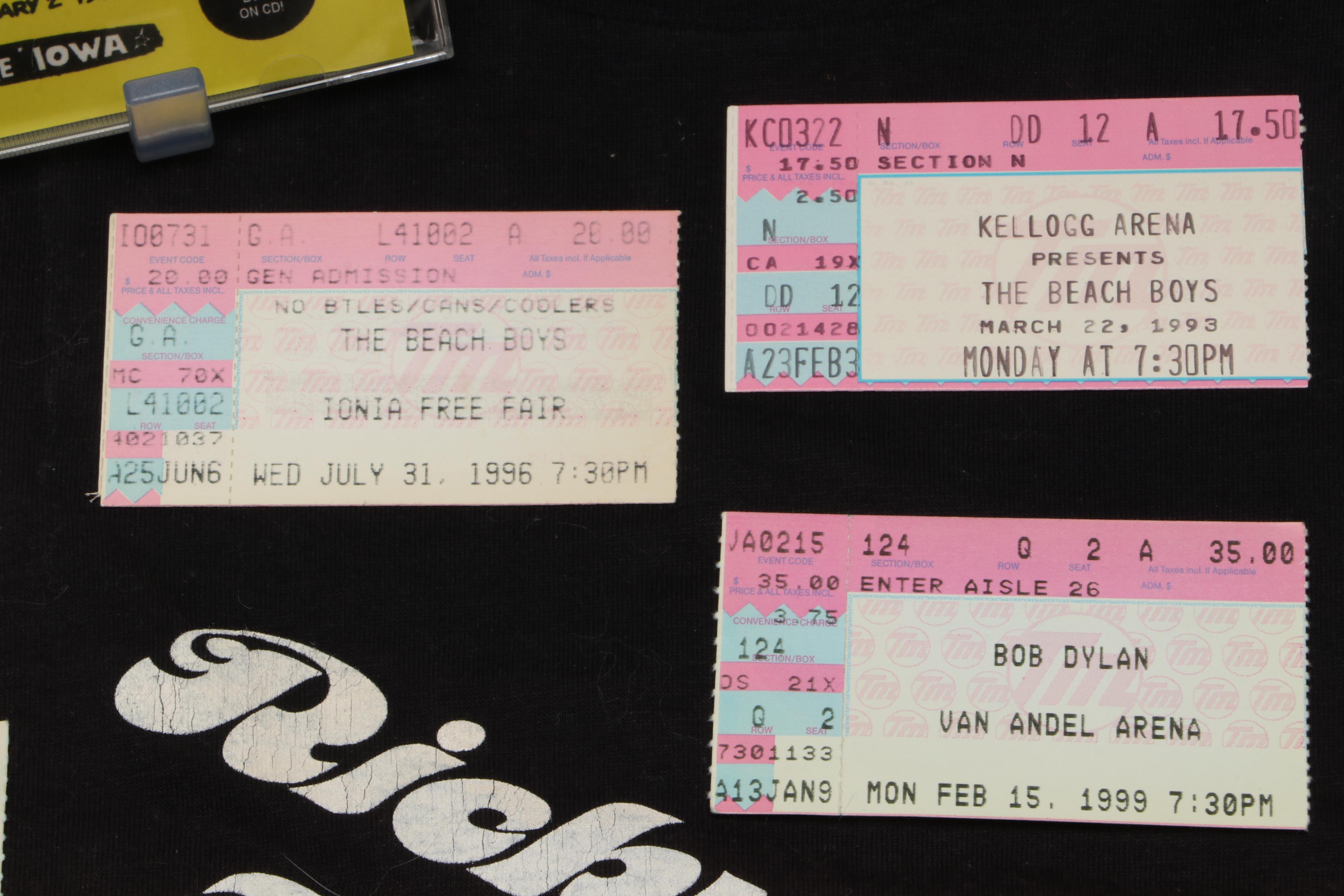 Beach Boys, Fleetwood Mac, Ricky Nelson with Other Tickets, T-Shirt and More