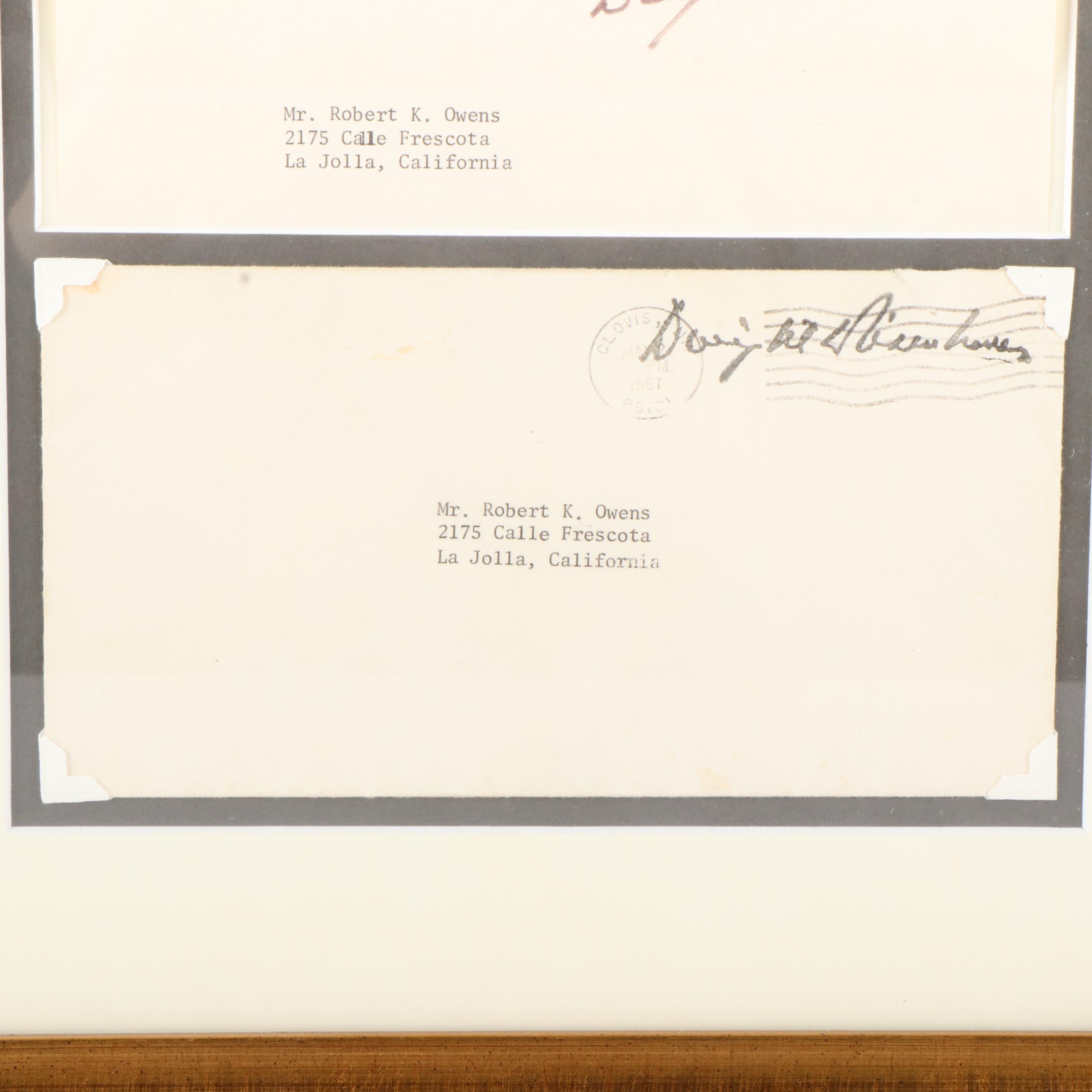 Dwight D. Eisenhower Signed Letter with Display