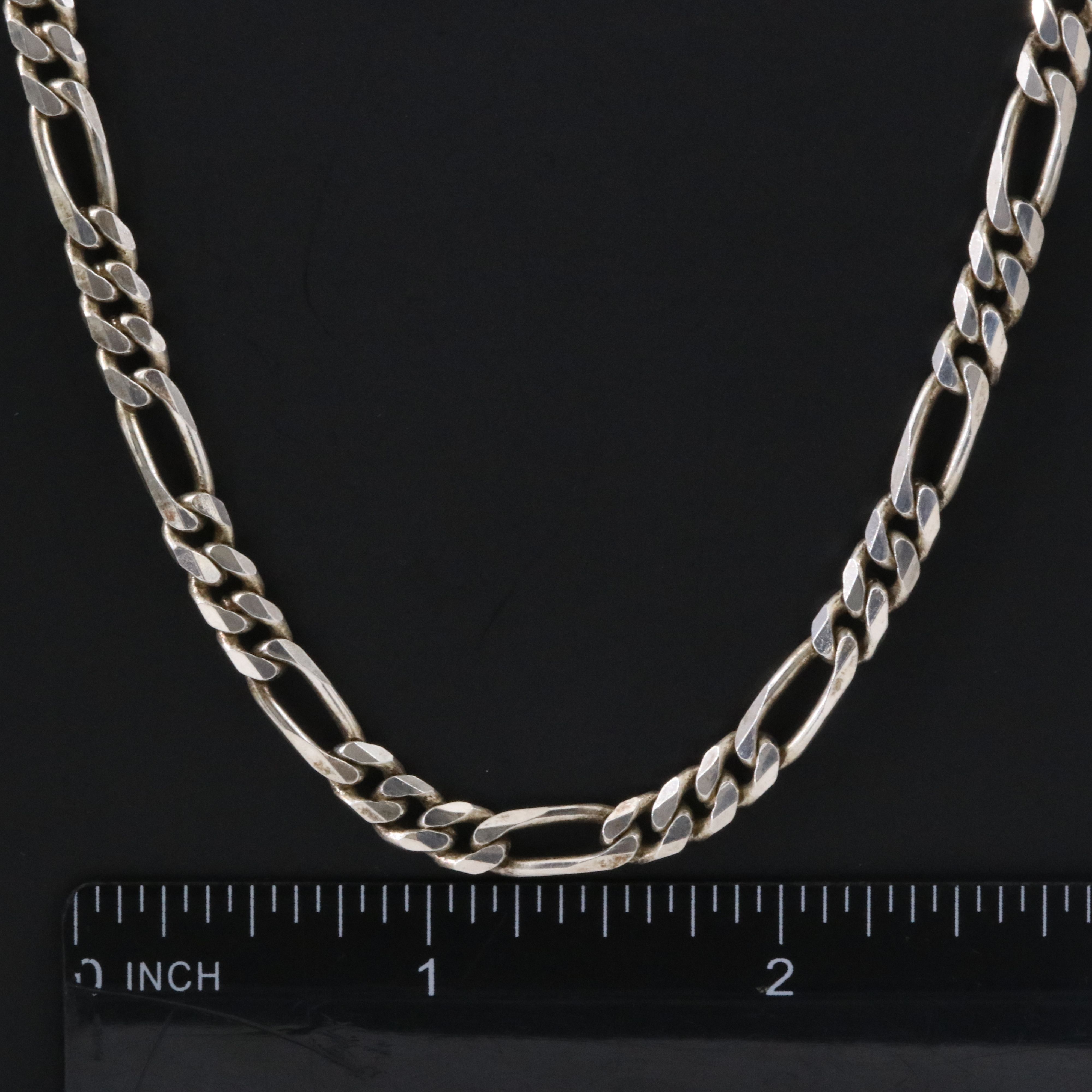 Sterling Silver Figaro Chain