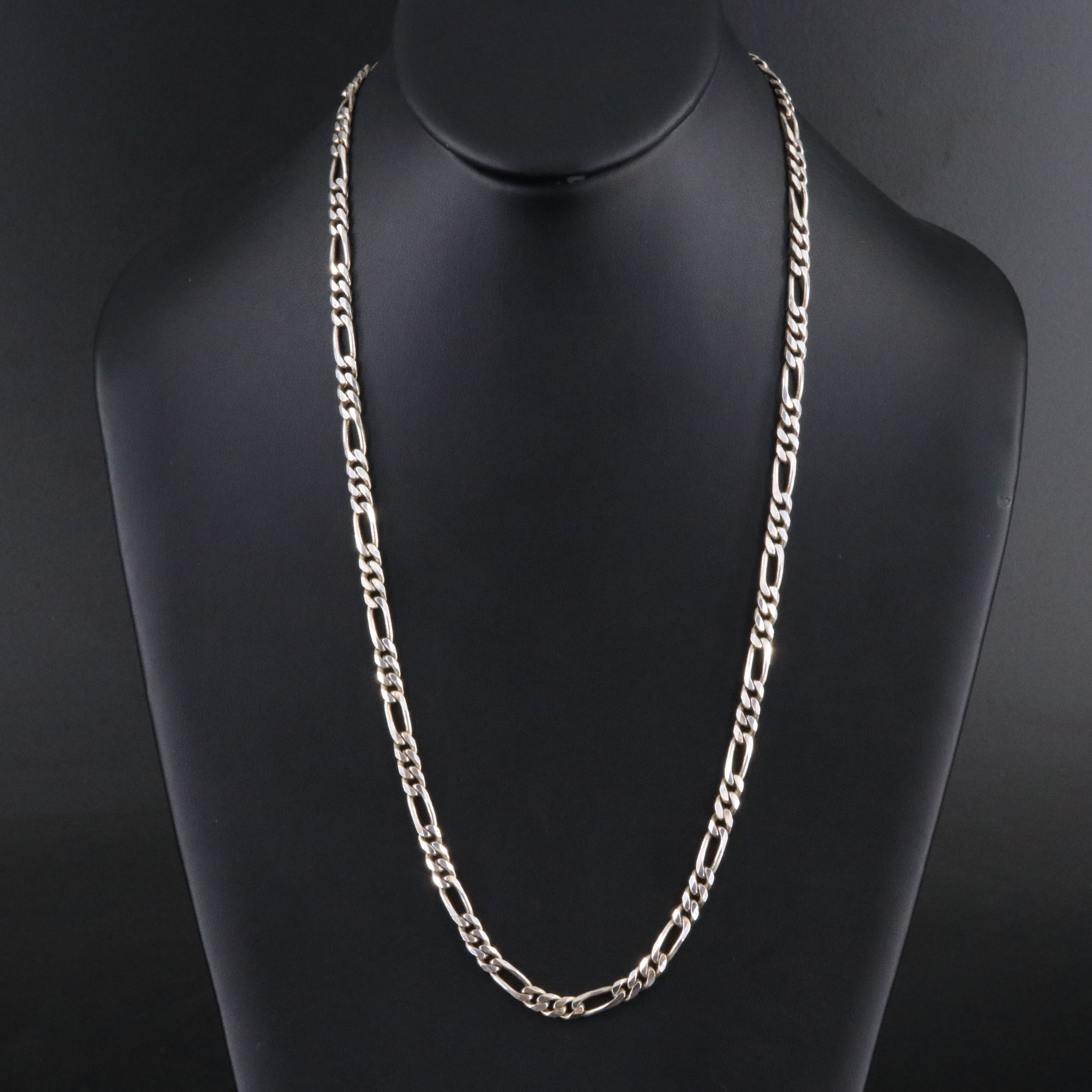 Sterling Silver Figaro Chain