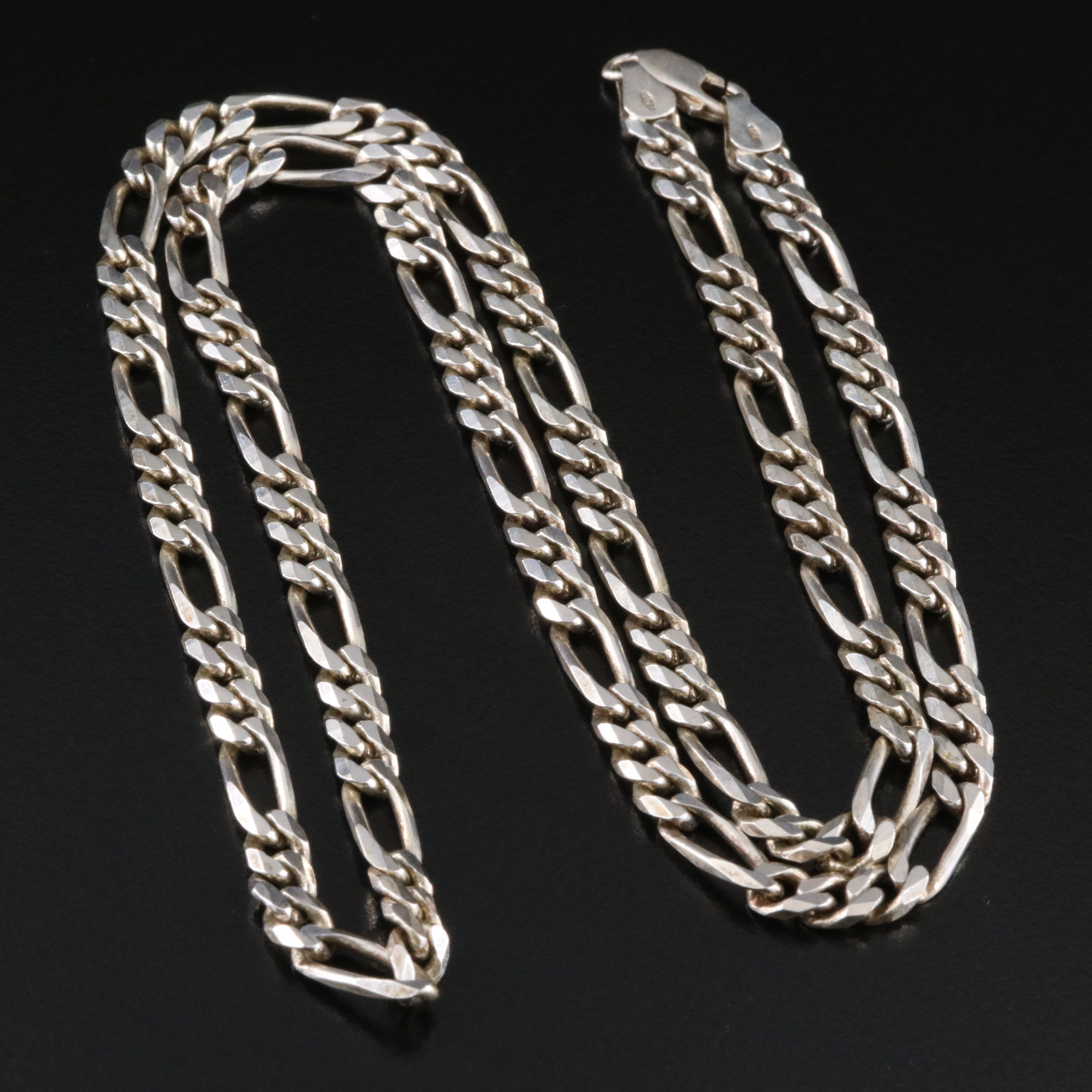 Sterling Silver Figaro Chain