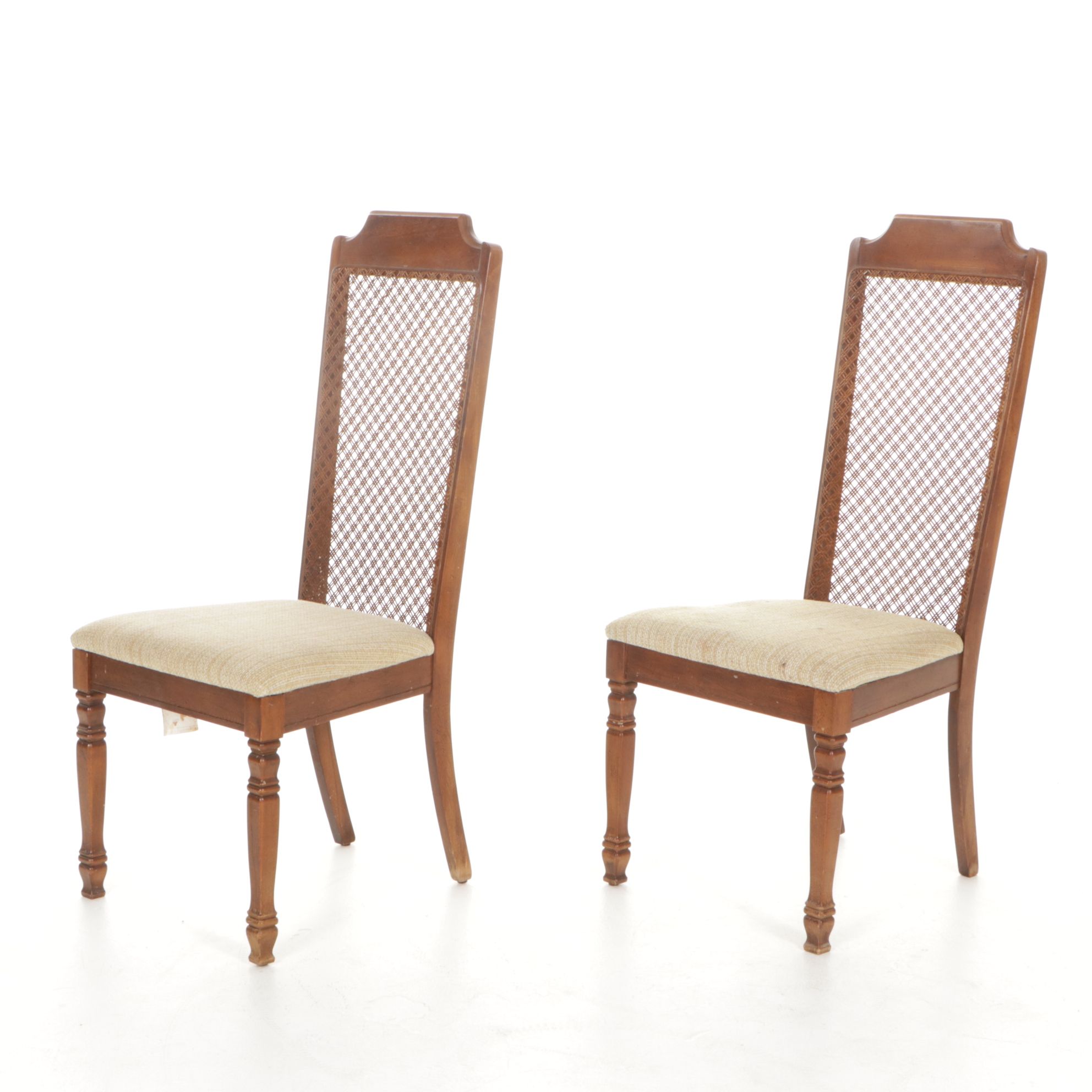 Pair of Singer Cane-Back Dining Chairs