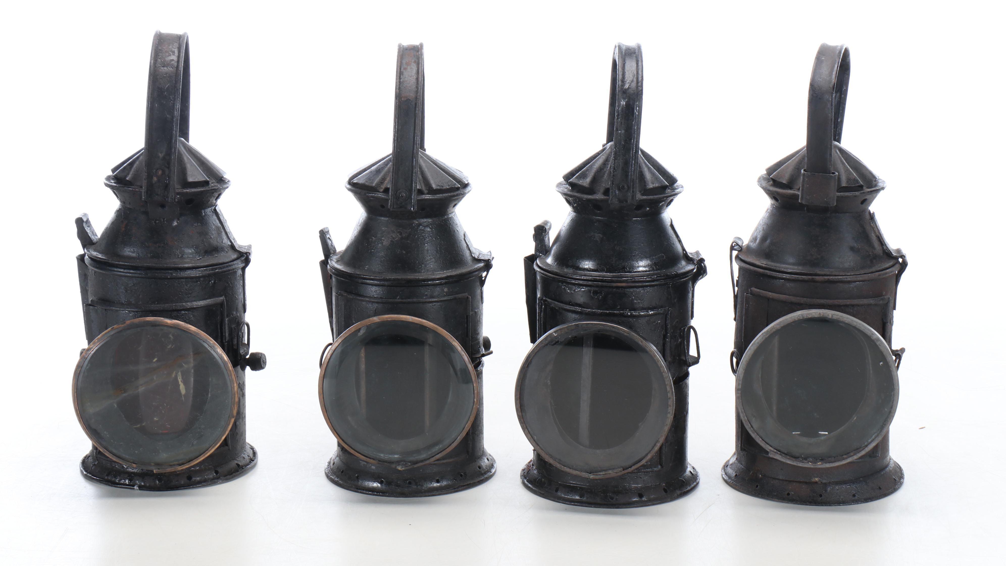 Set of Four Railroad Signal Lamps