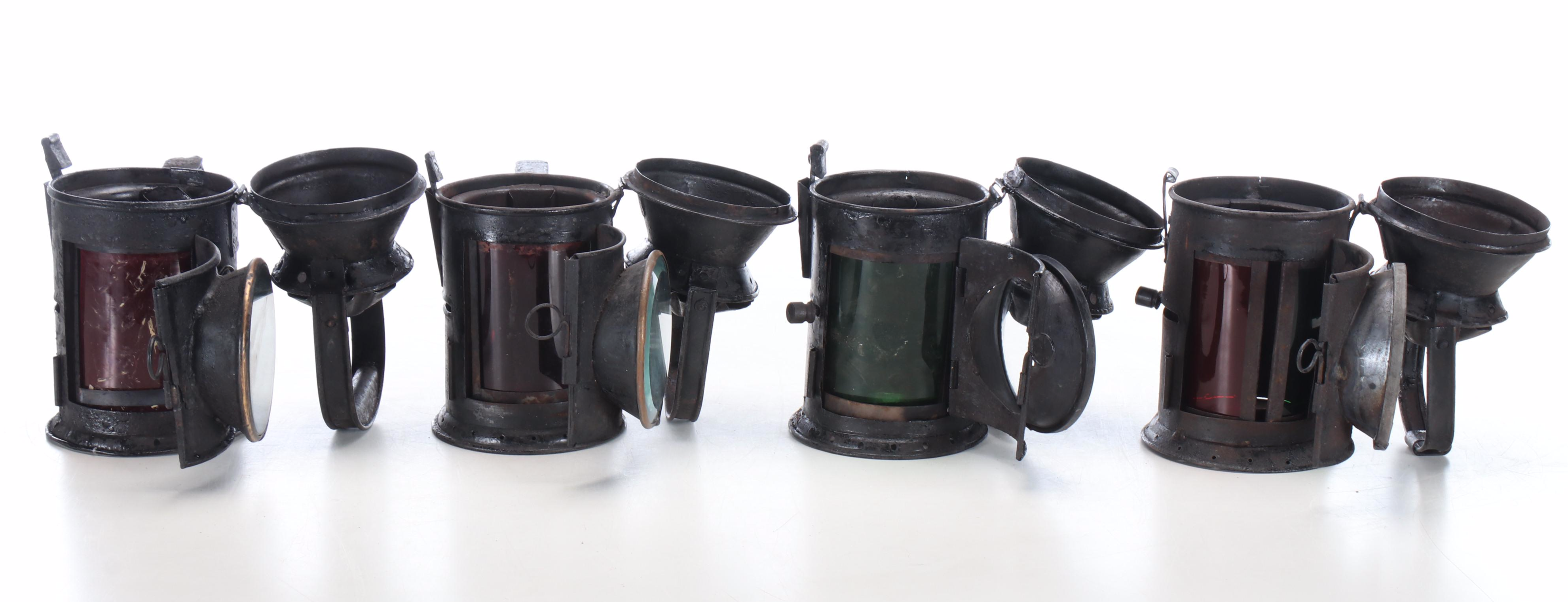 Set of Four Railroad Signal Lamps
