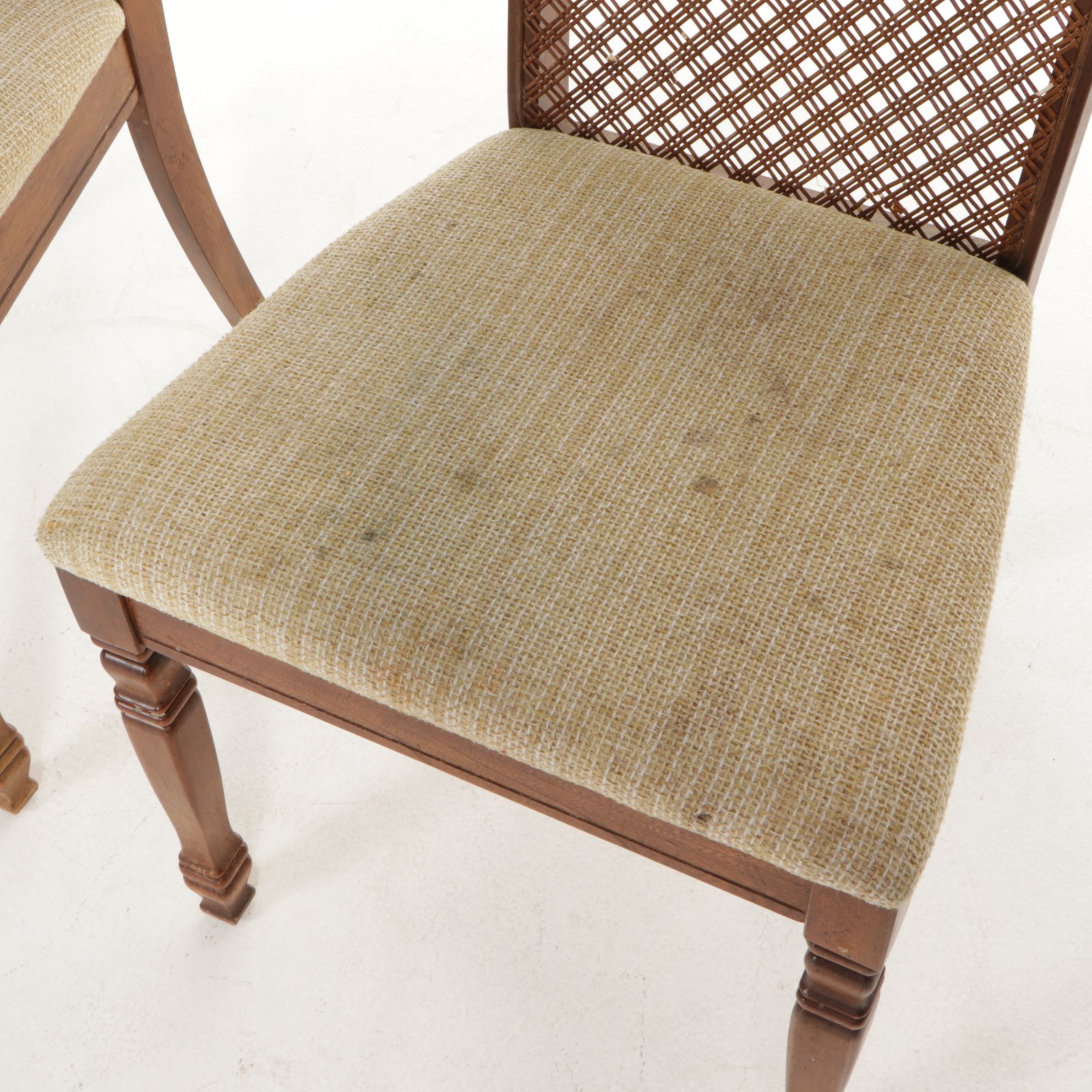 Pair of Singer Cane-Back Dining Chairs