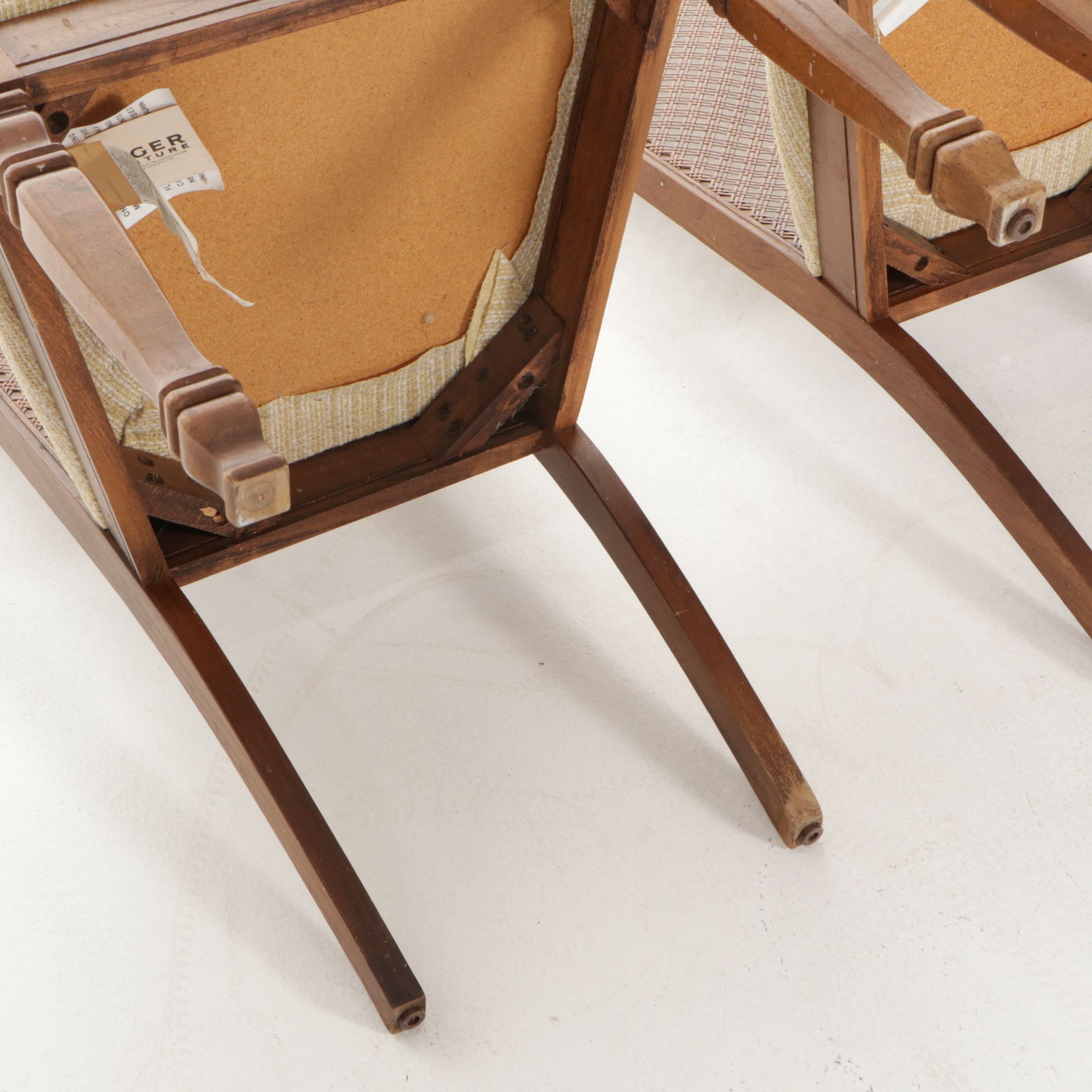Pair of Singer Cane-Back Dining Chairs