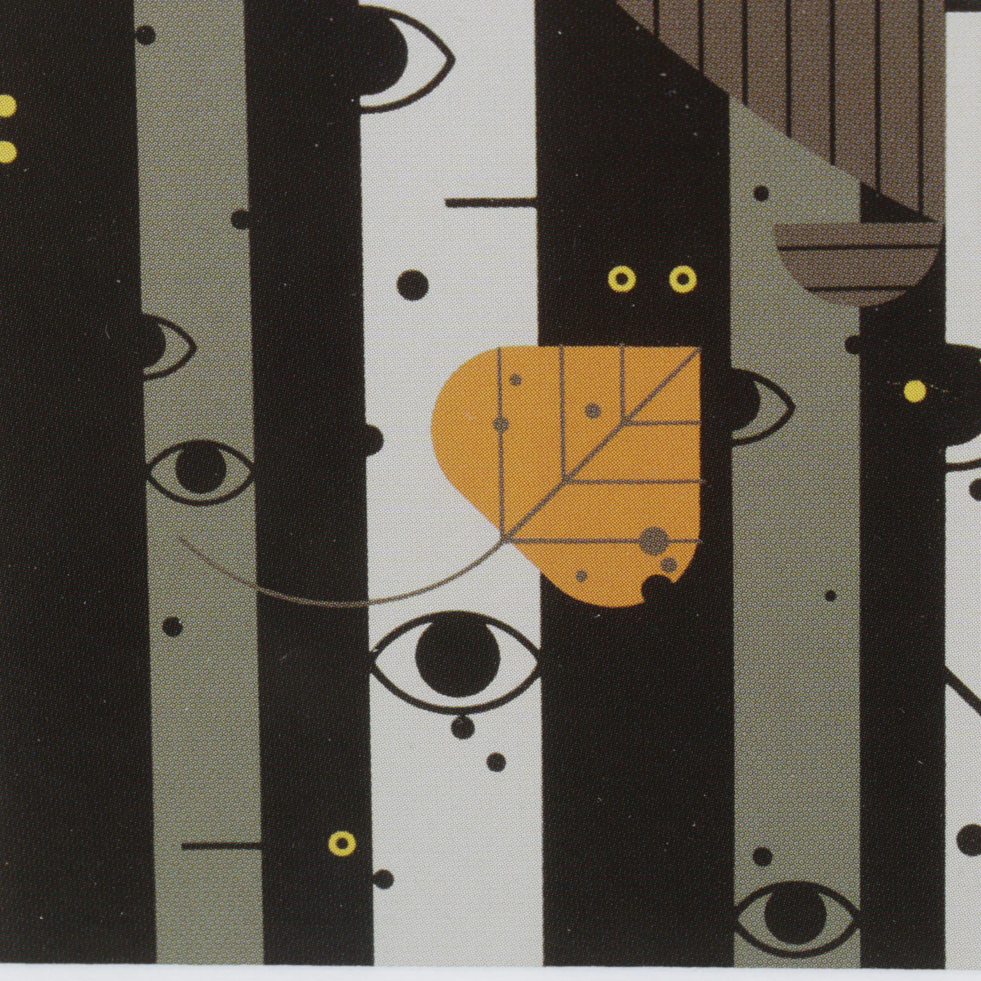 Offset Lithograph After Charley Harper "Bark Eyes", 1986