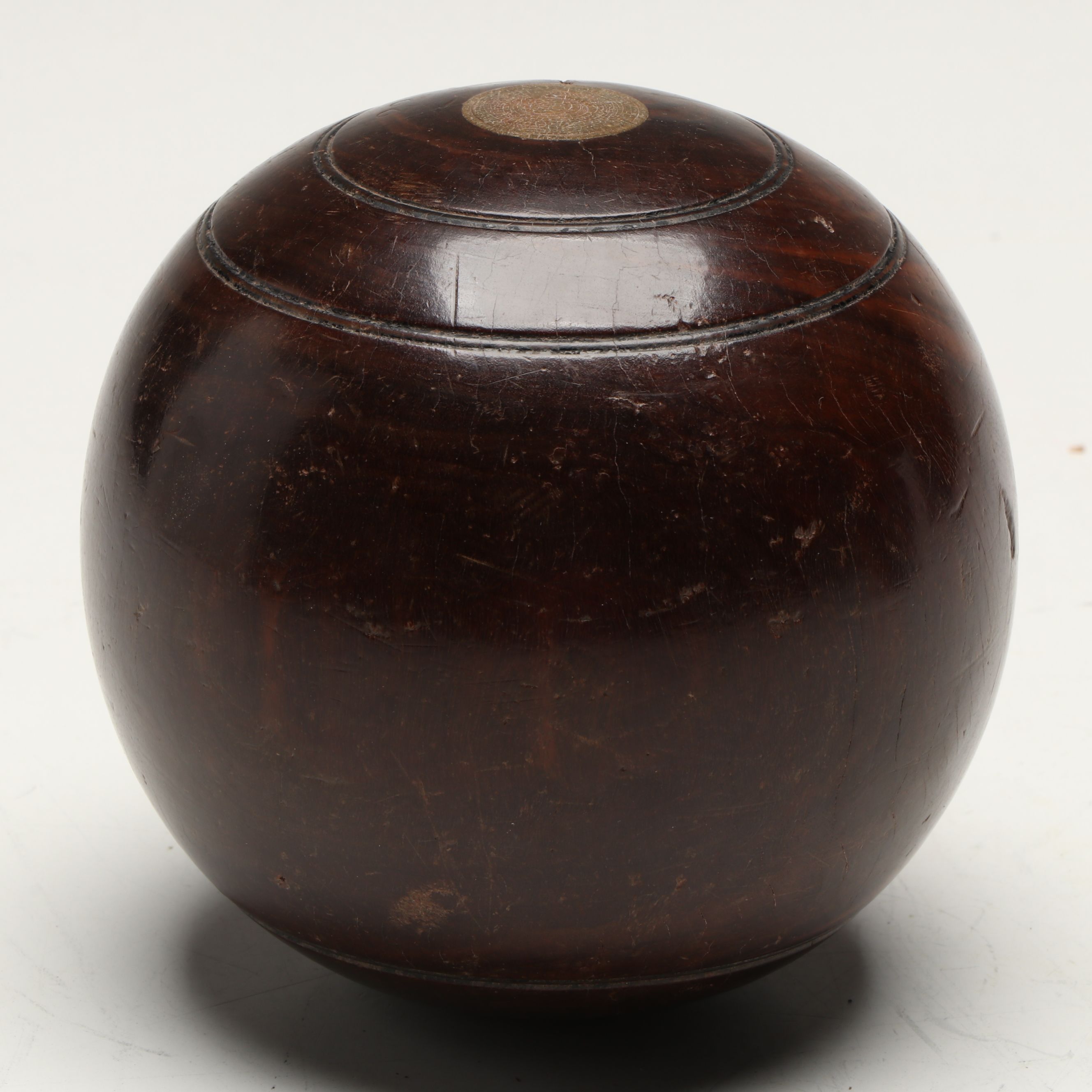 E.J. Riley Lignum Vitae Lawn Bowling Balls, 1927