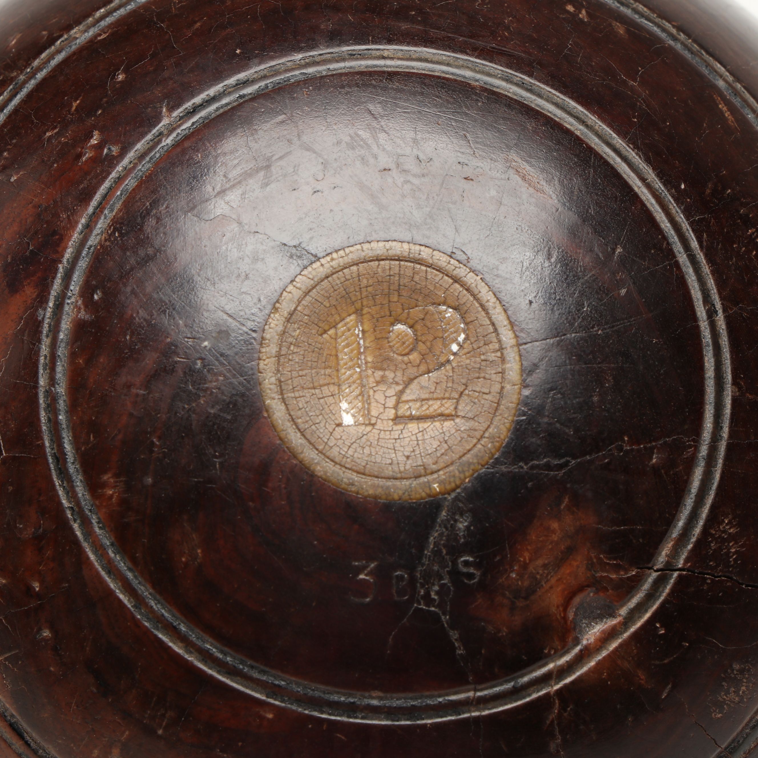 E.J. Riley Lignum Vitae Lawn Bowling Balls, 1927