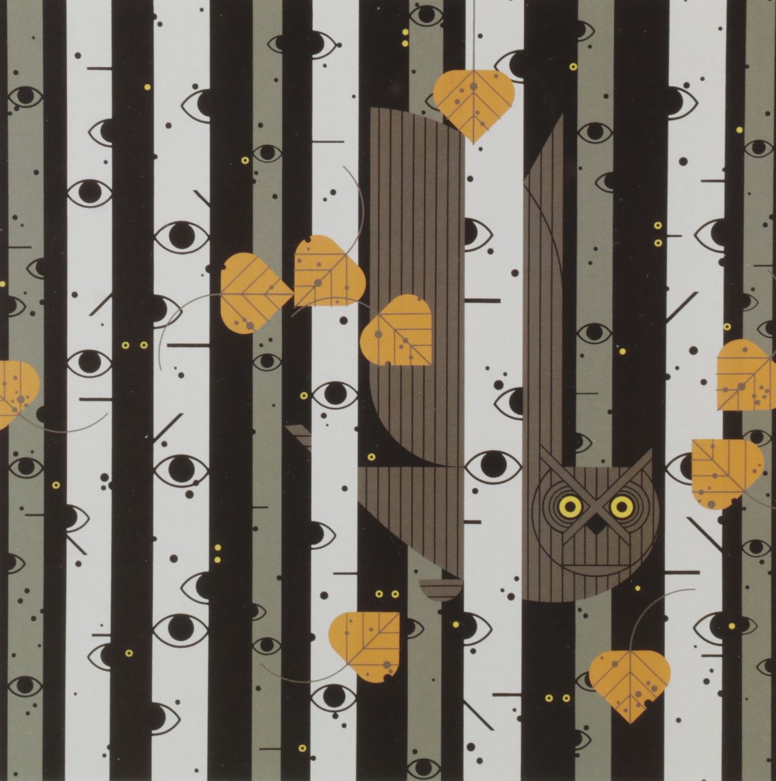 Offset Lithograph After Charley Harper "Bark Eyes", 1986