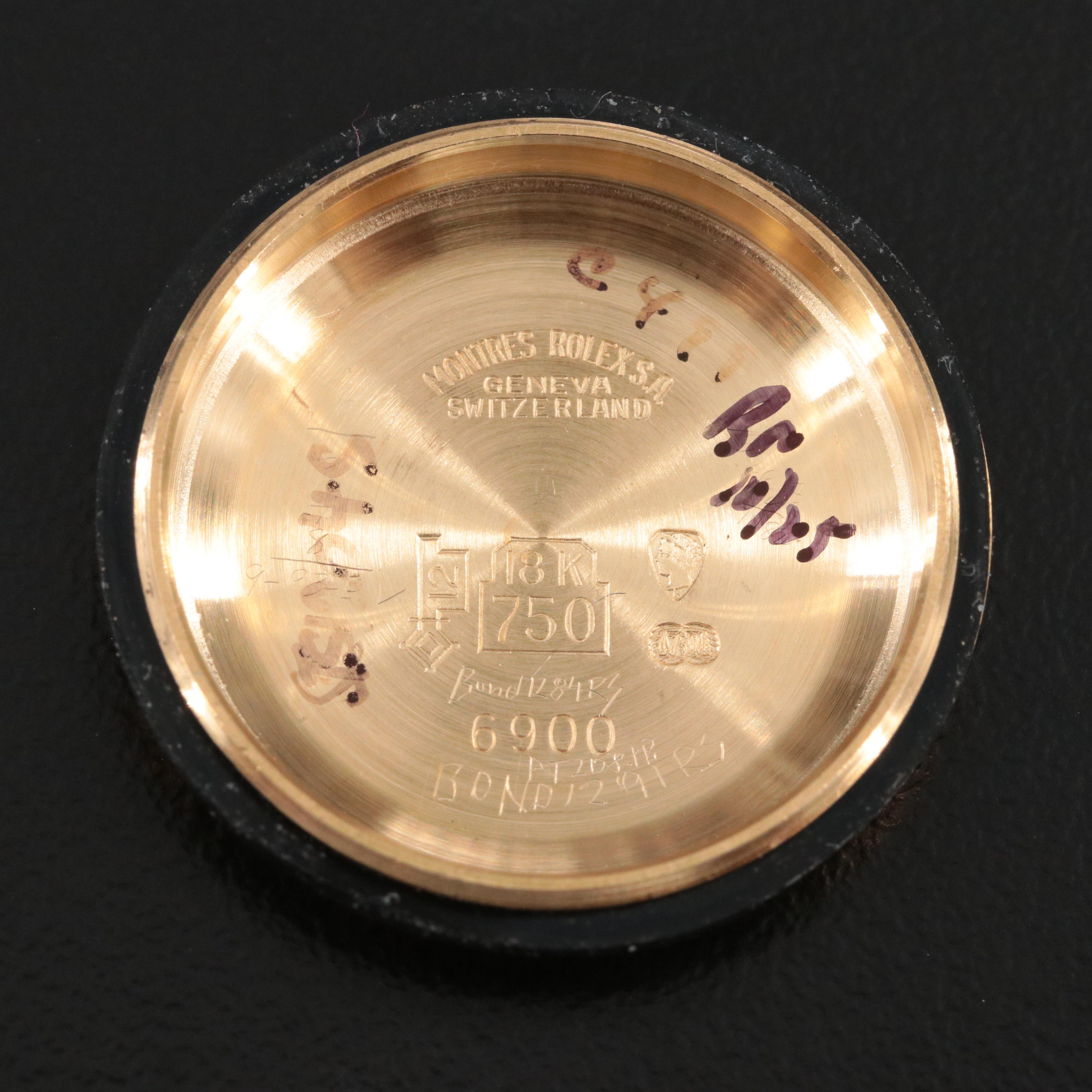 18K Rolex Datejust 6917 Custom Diamond Watch c.1978