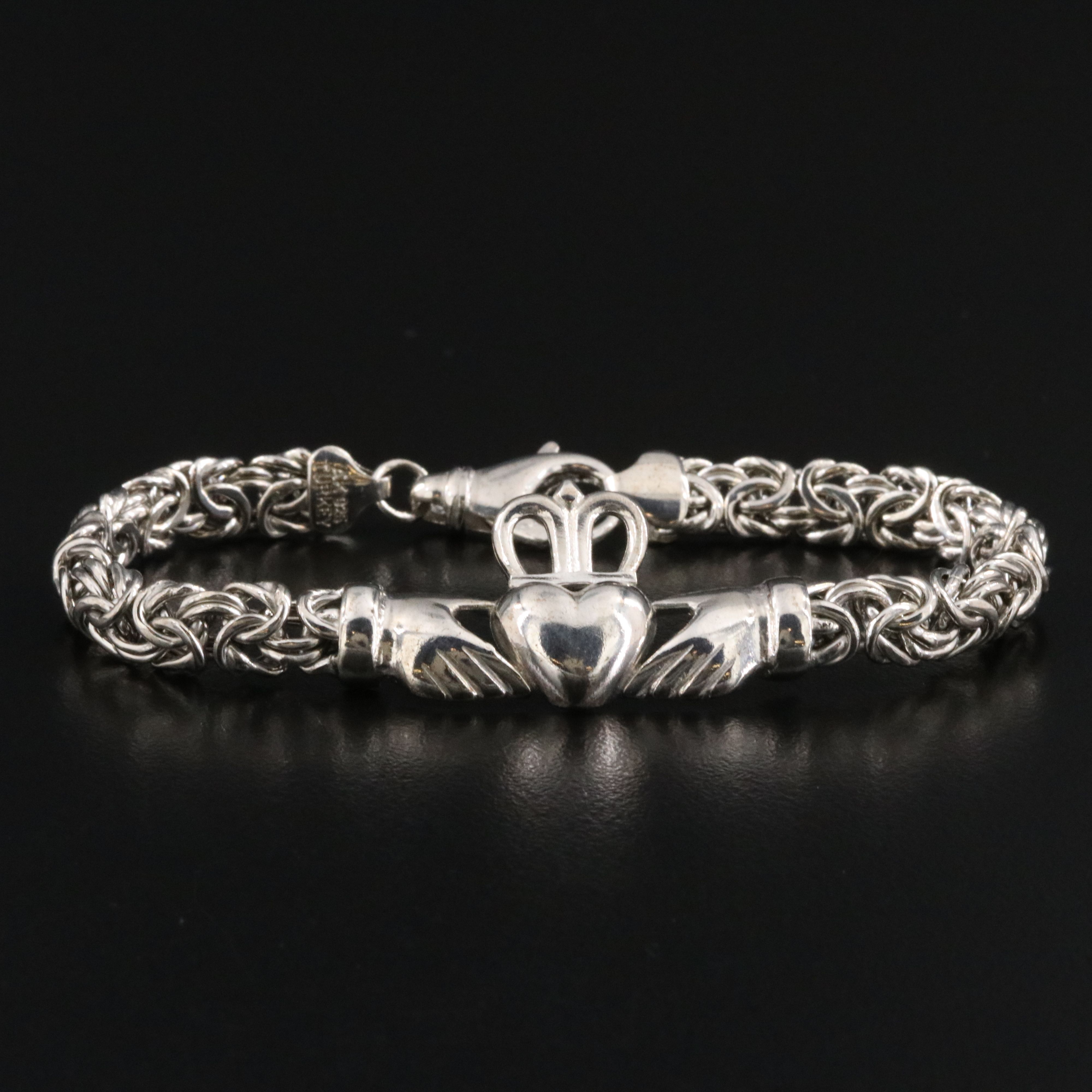 Sterling Silver Claddagh Bracelet
