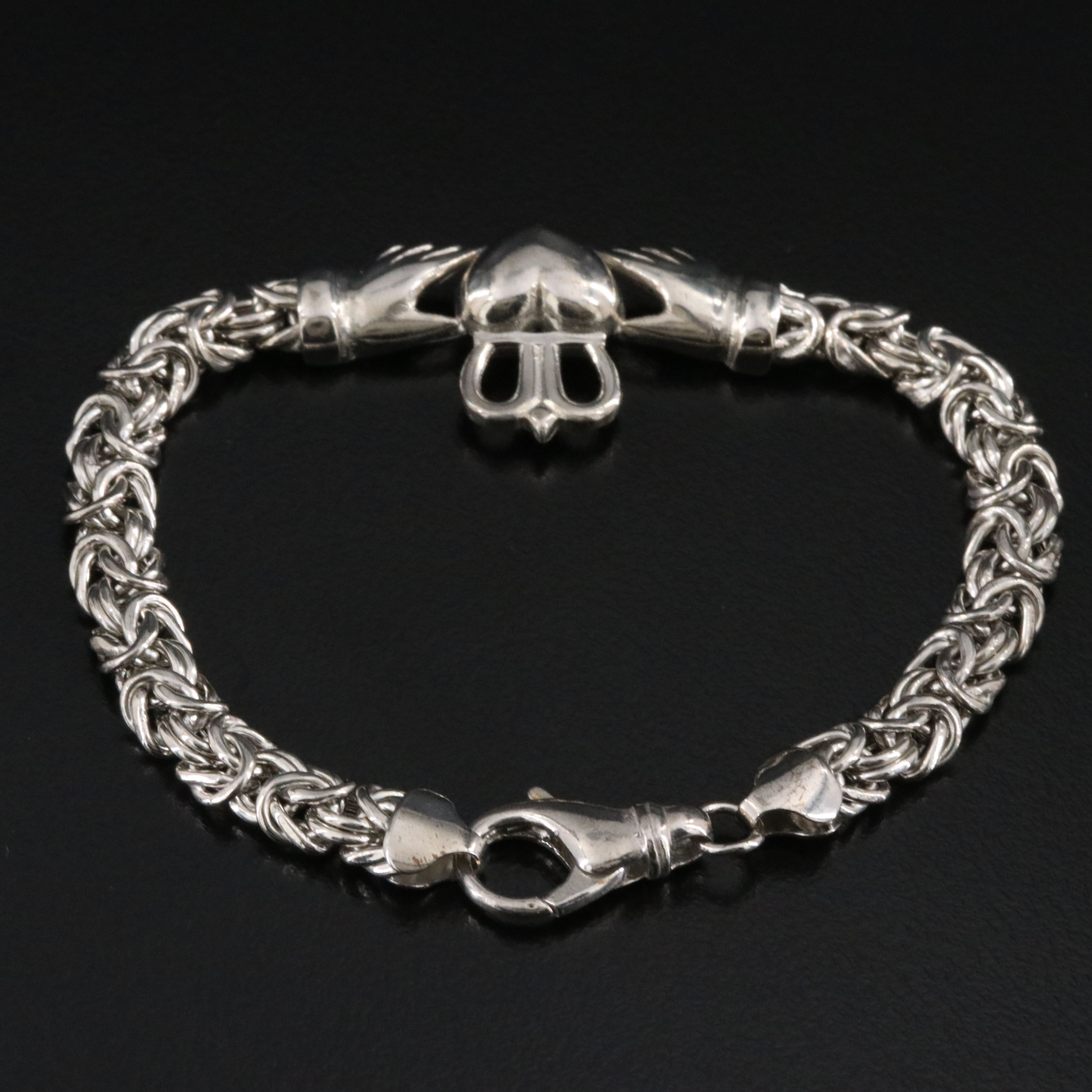 Sterling Silver Claddagh Bracelet