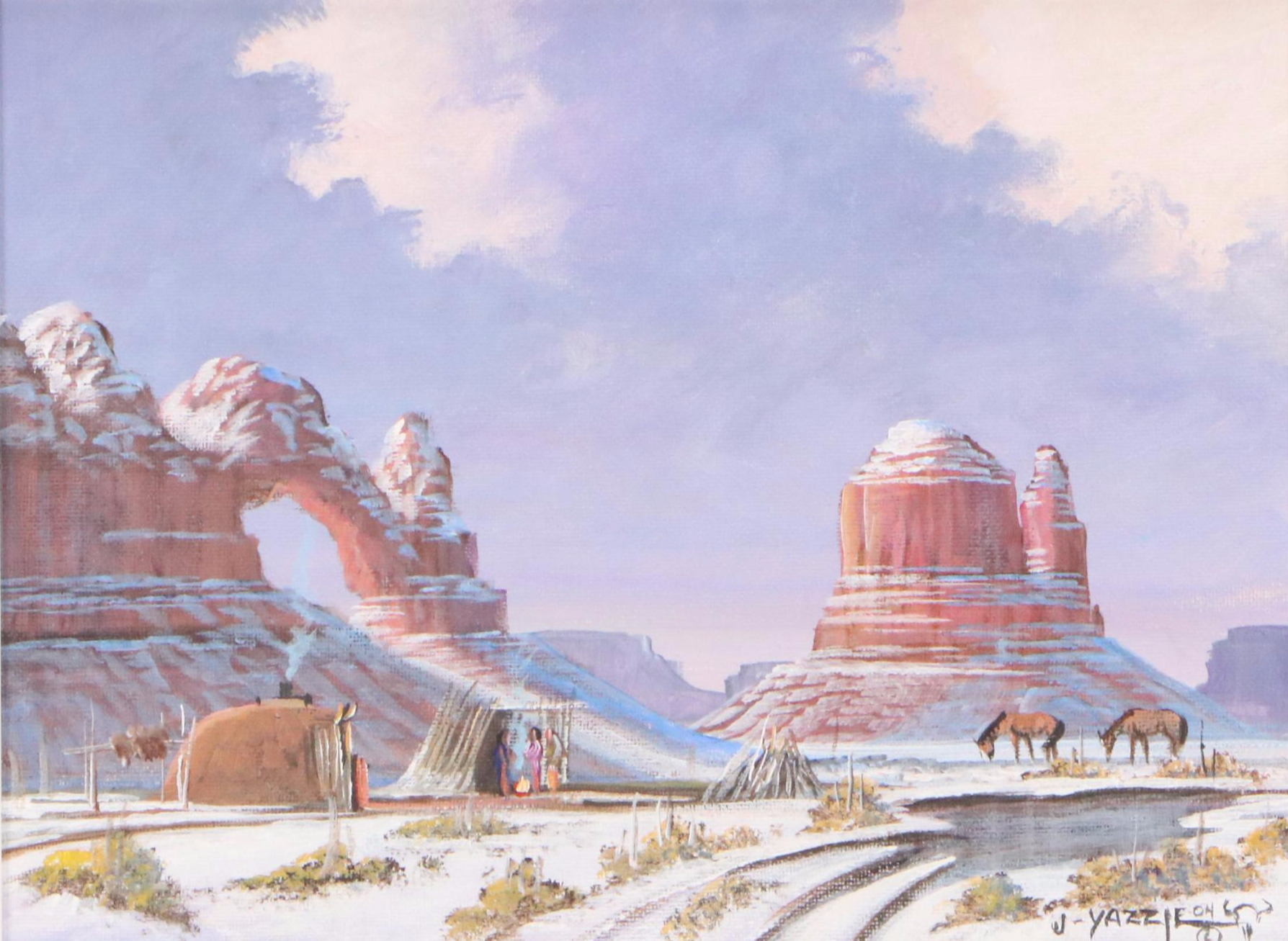 Johnny Yazzie Acrylic Paintings of Southwest Scenery, 2004