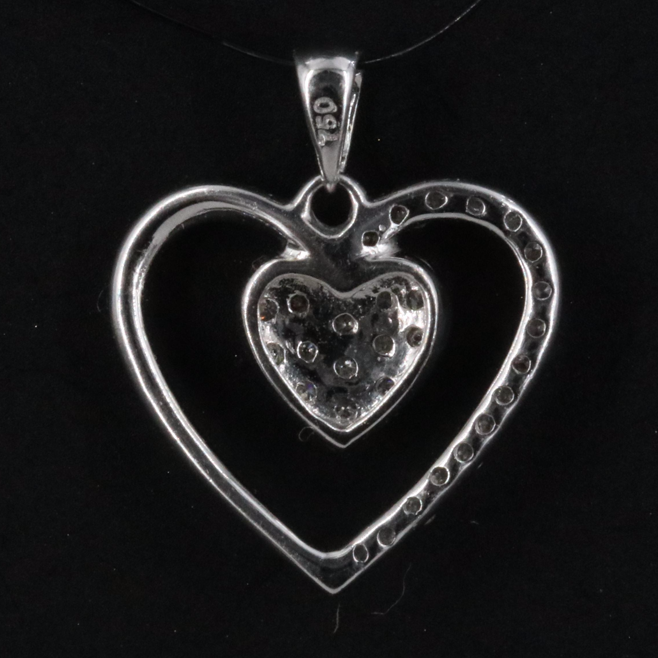 18K 0.09 CTW Diamond Heart Pendant