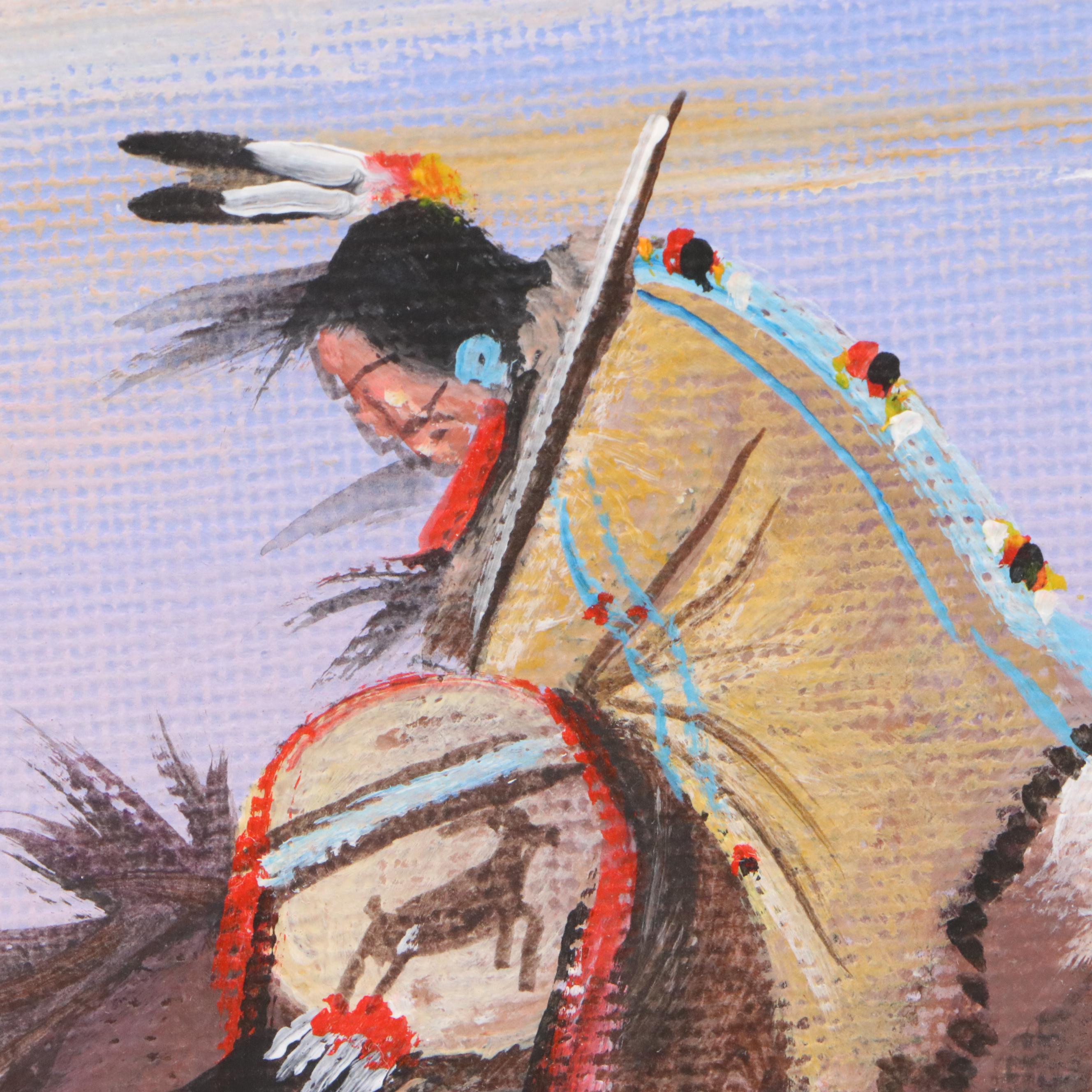 Johnny Yazzie Acrylic Paintings of Southwest Scenery, 2004